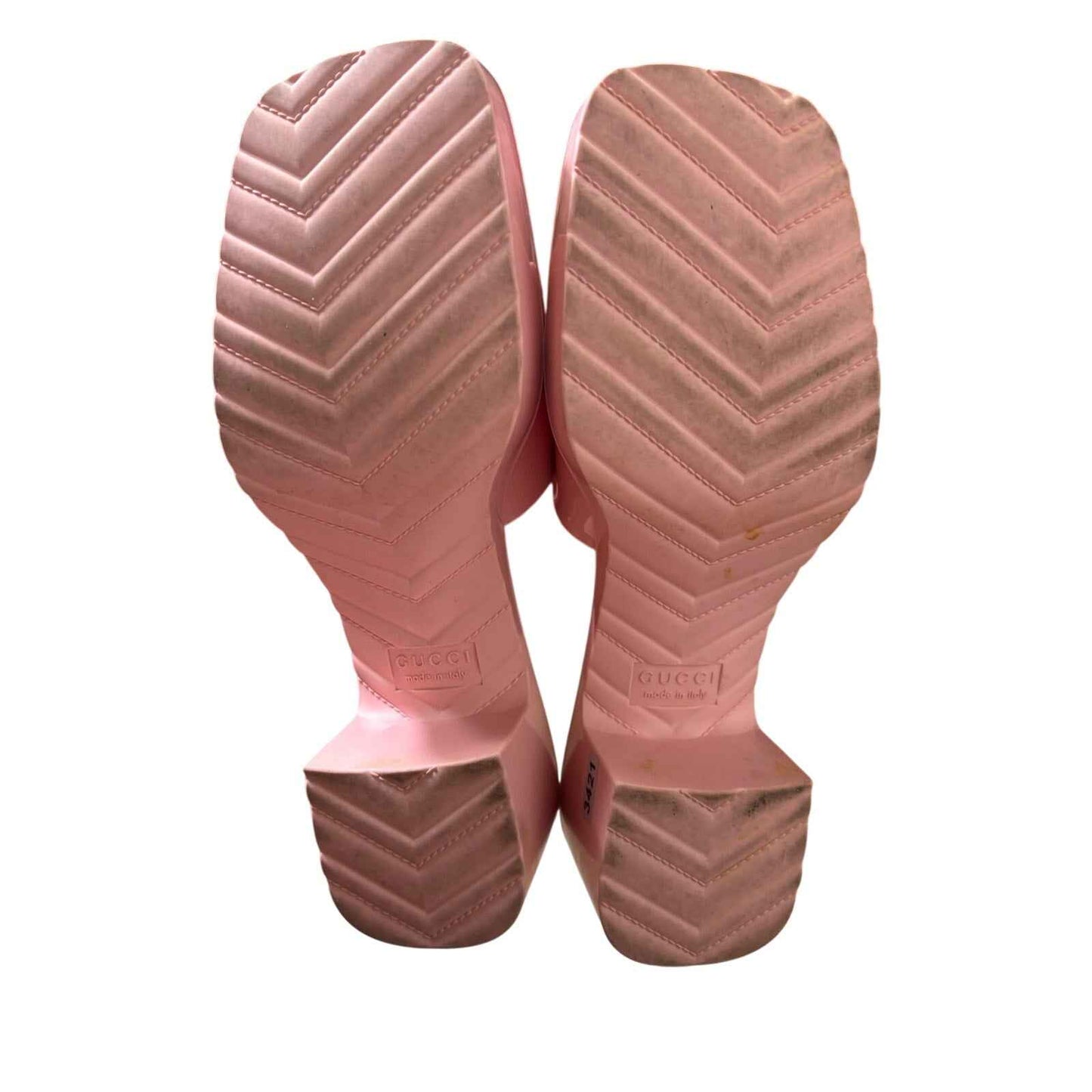 Gucci Pink Rubber Sandals EU 39