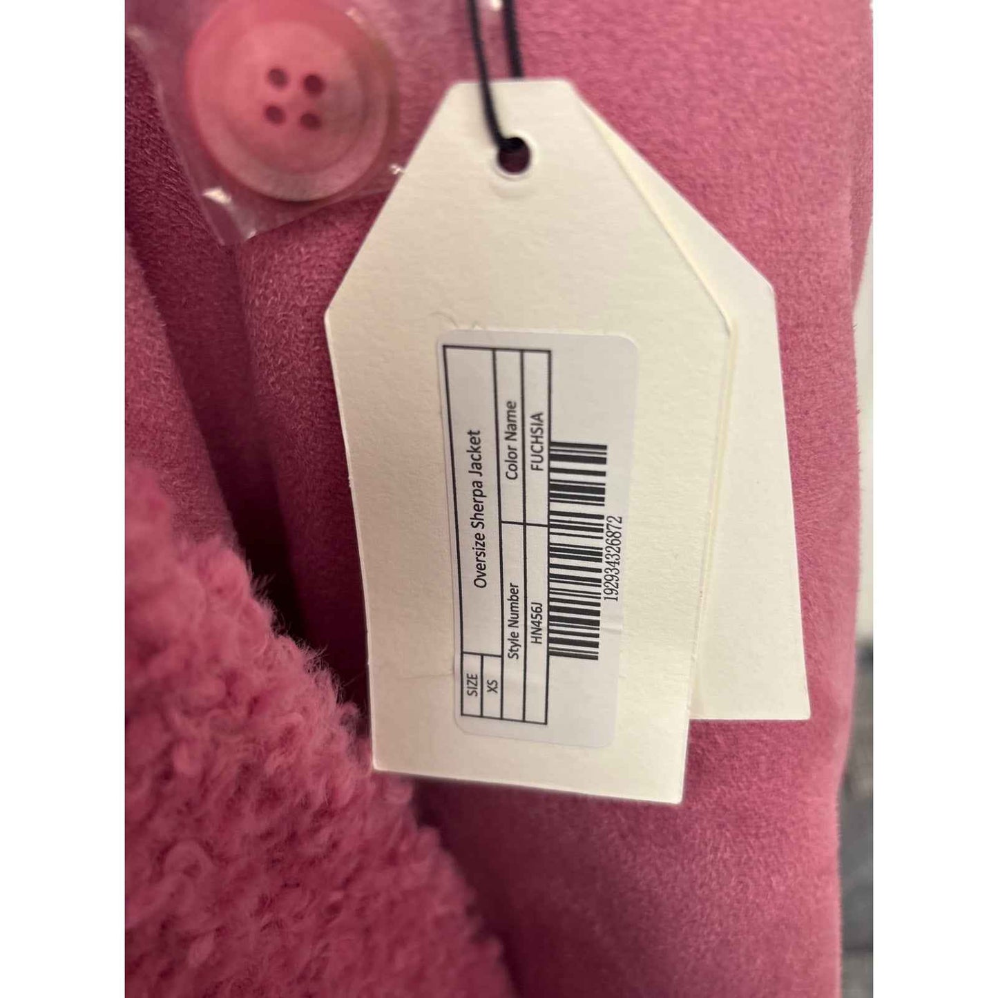 NWT English Factory Oversize Fuchsia Sherpa Jacket Sz XS