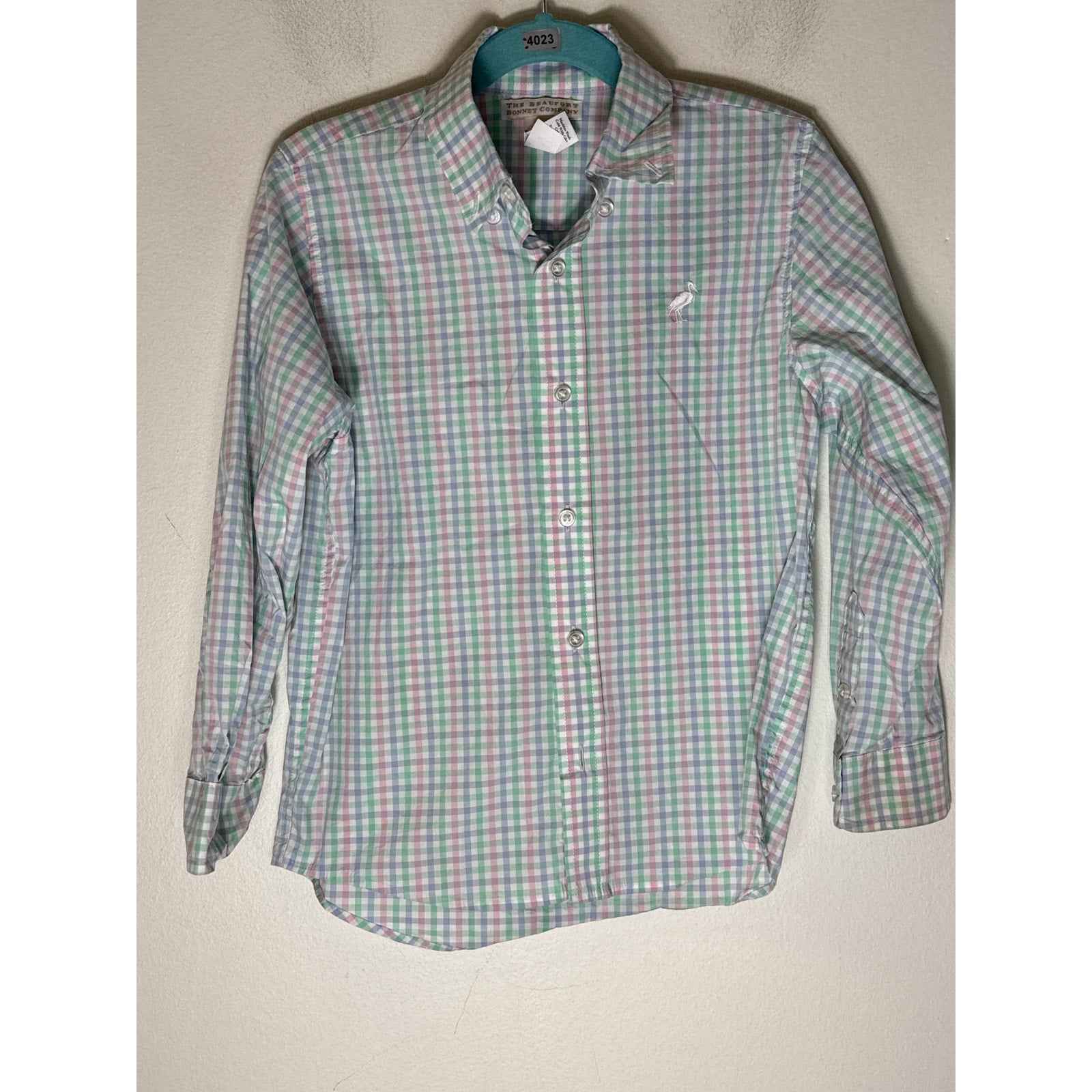 Boy's The Beaufort Bonnet Company Pastel Button Up Shirt Sz 6