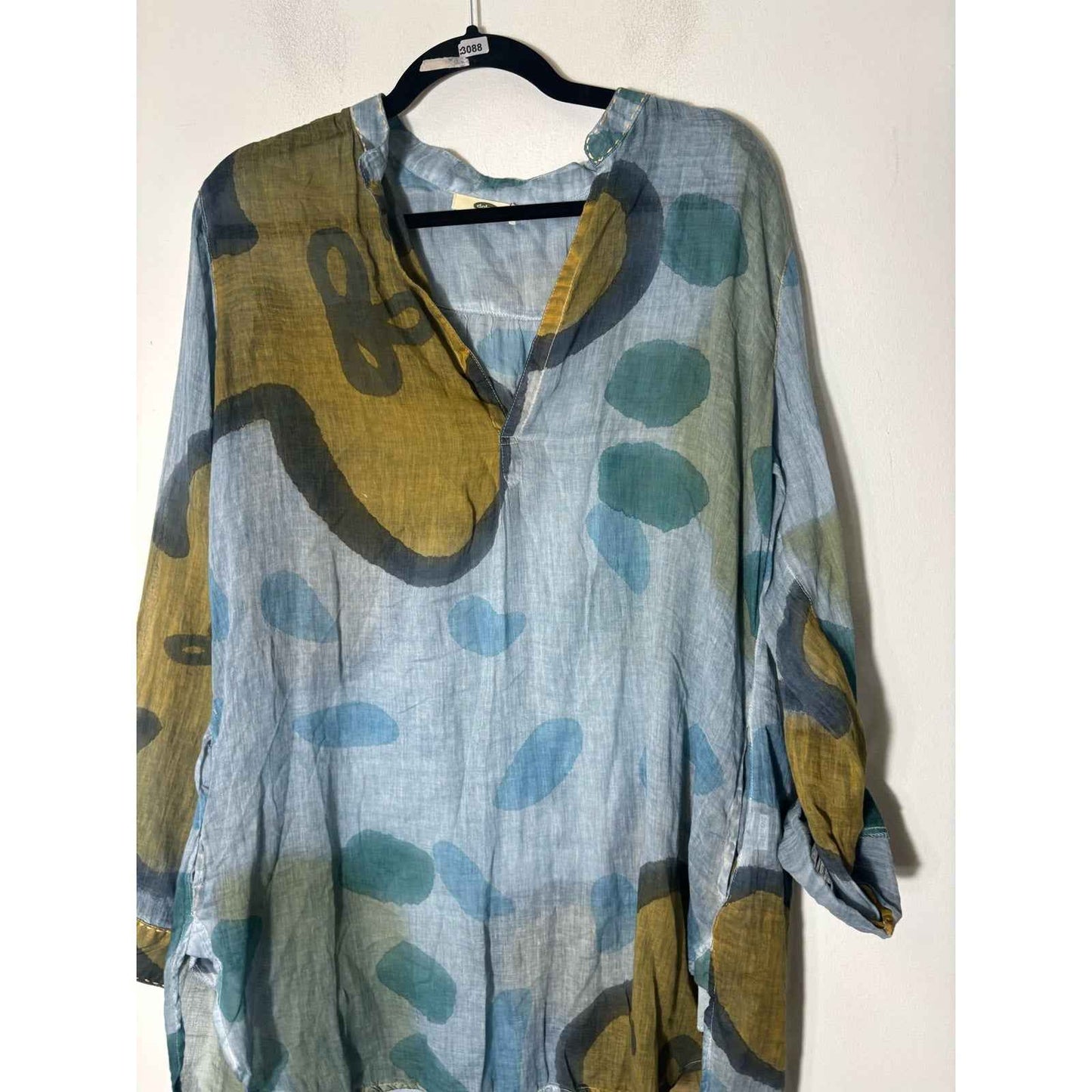 Dolma Blue Gauzy Tunic Dress Sz L