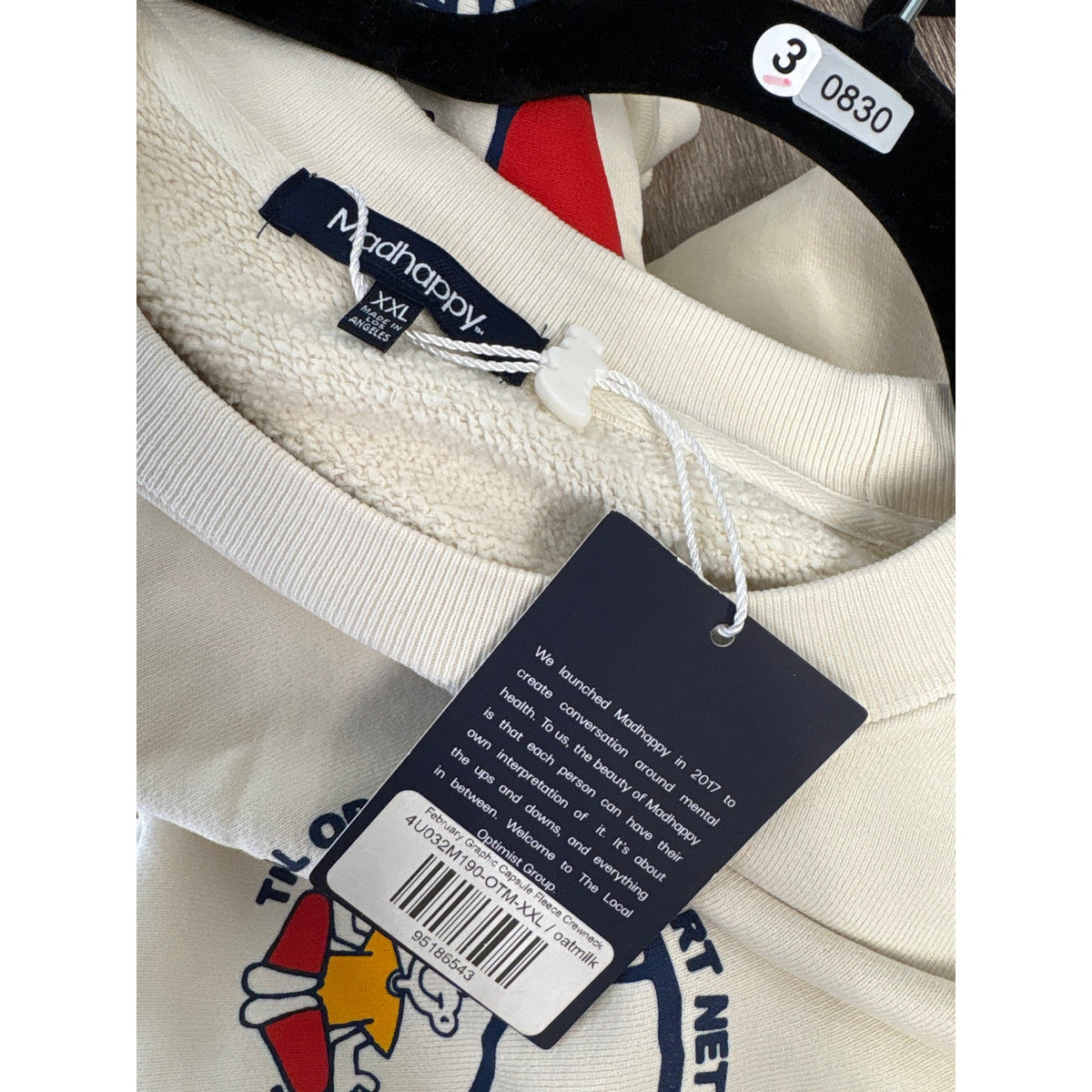 NWT Madhappy February Graphic Capsule Fleece Crewneck Sweatshirt Sz XXL