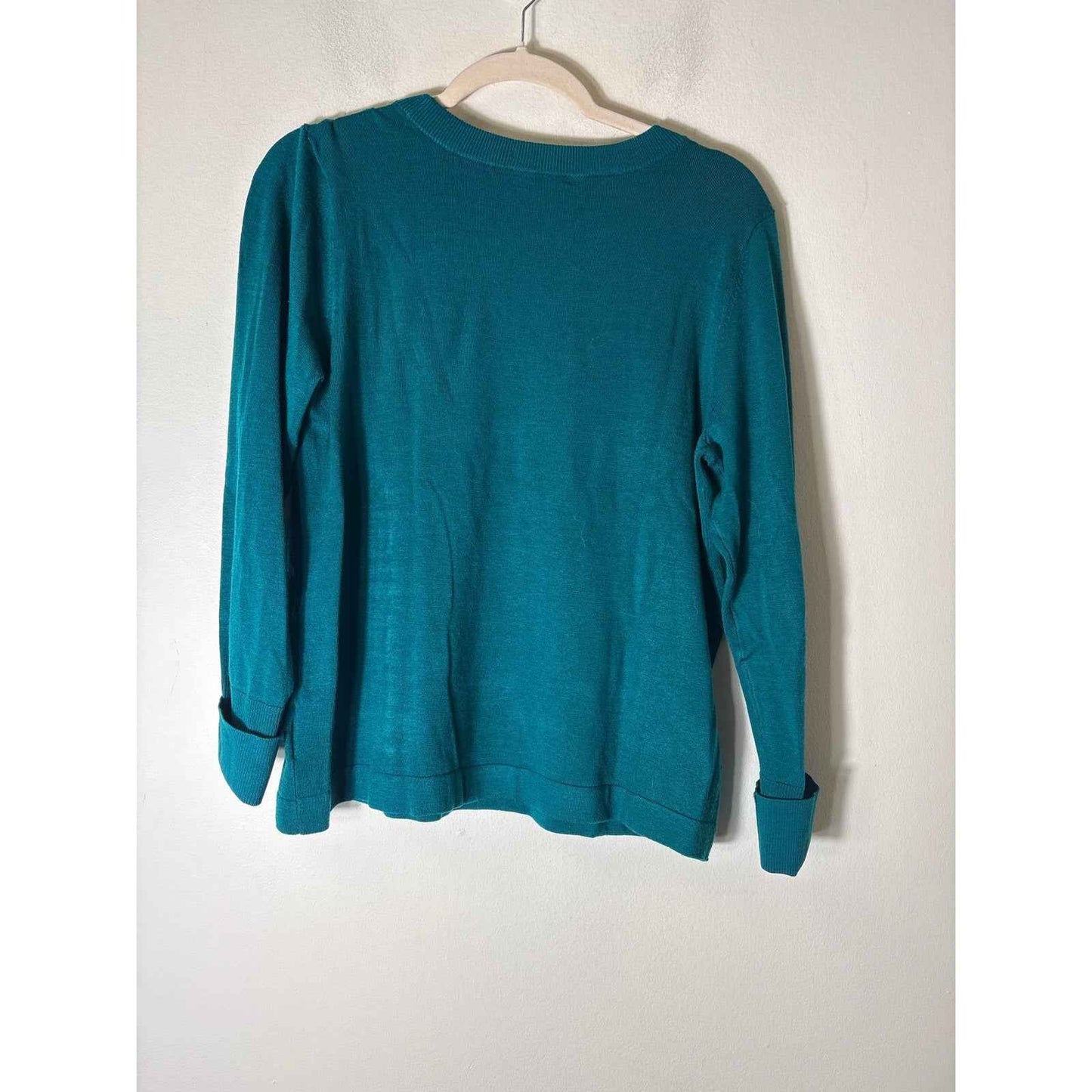 Lill Pulitzer Emerald Green Long Sleeve Sweater Sz L