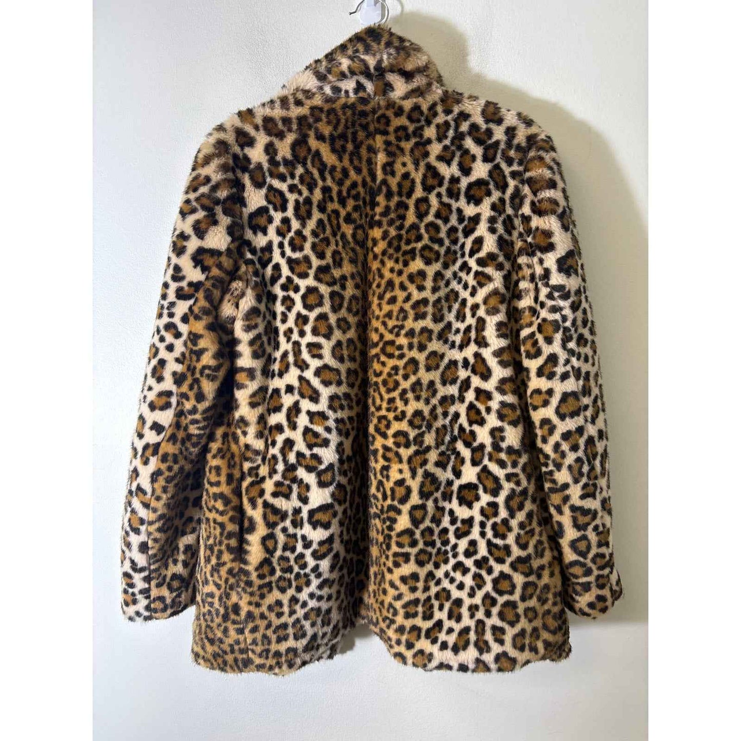 Calvin Klein Leopard Fur Coat Sz S