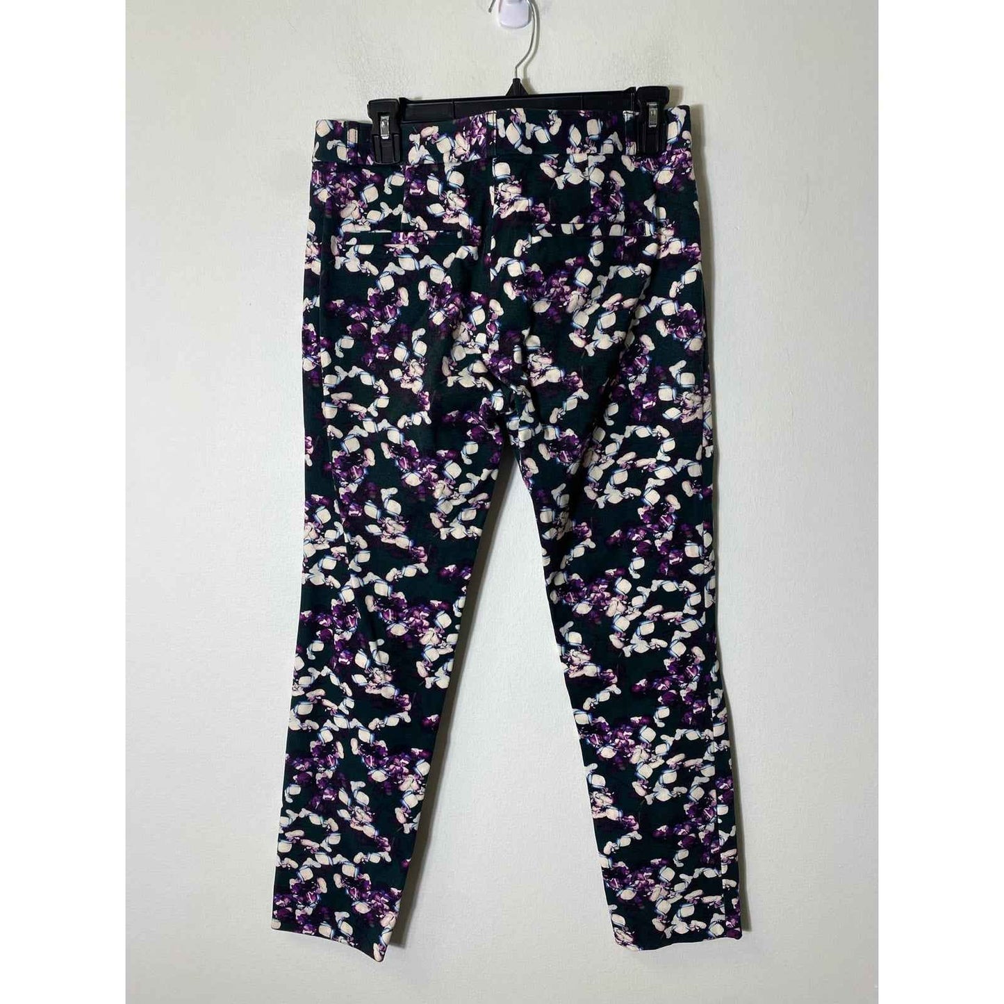 Banana Republic Green Floral Sloan Fit Ankle Pants Sz 4