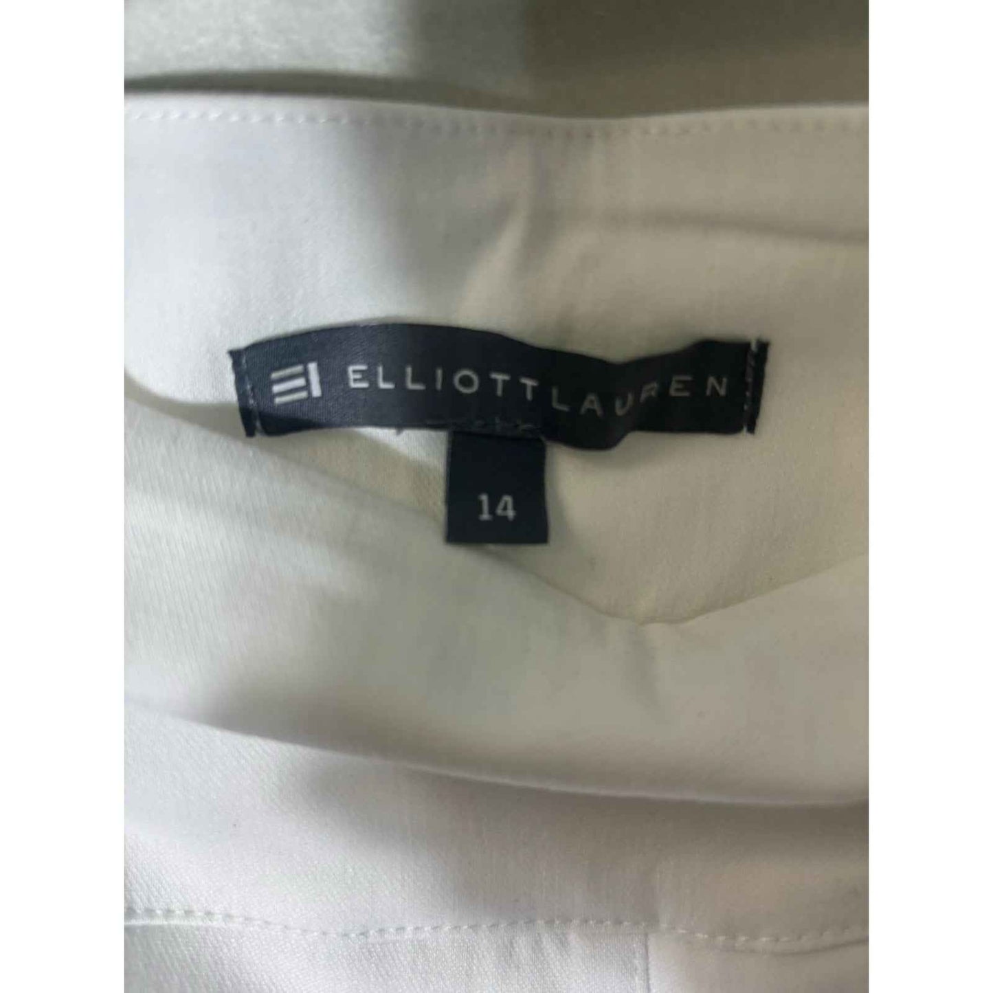 NWT Elliott Lauren White Wide Leg Slacks Sz 14