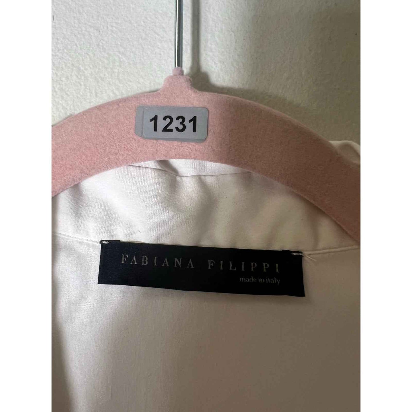 Fabiana Filippi Crisp White Long Sleeve Shirt Dress Sz S