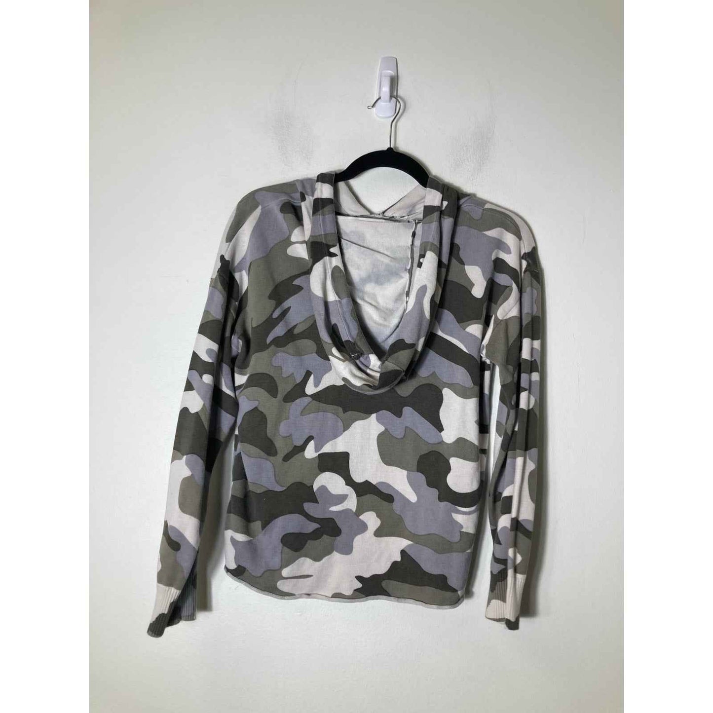 Chaser Green Gray Camo Long Sleeve Hoodie Sz M