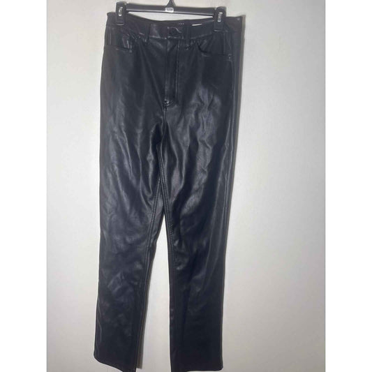 AFRM Black Faux Leather Straight Leg Pants Sz 29