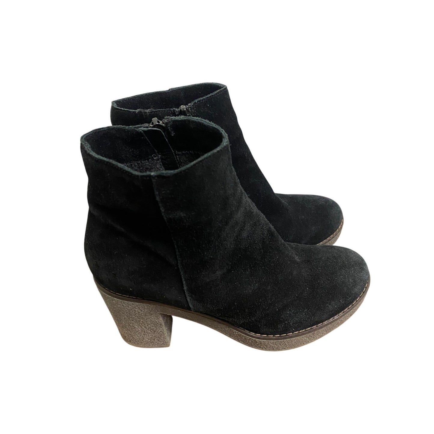 Black Velvet  Zip Up Booties size 38