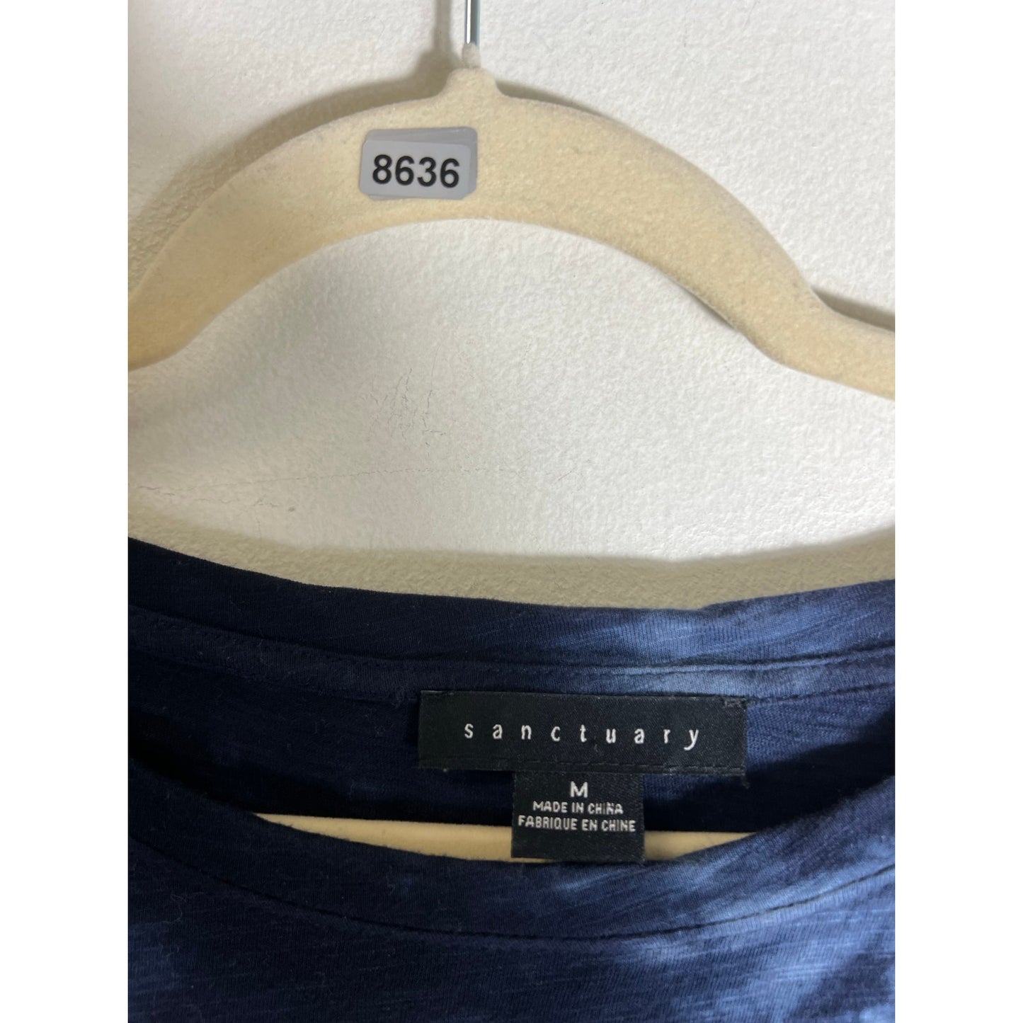 Sanctuary Long SLeeve Blue Tie Dye Tee Sz M