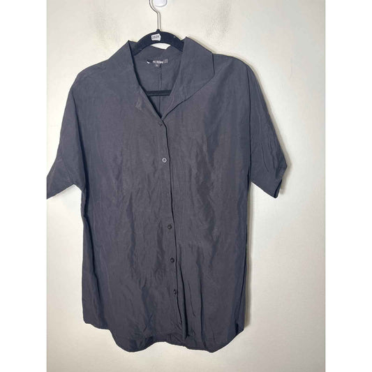 Kal Rieman Black Short Sleeve Button Up Shirt Sz L