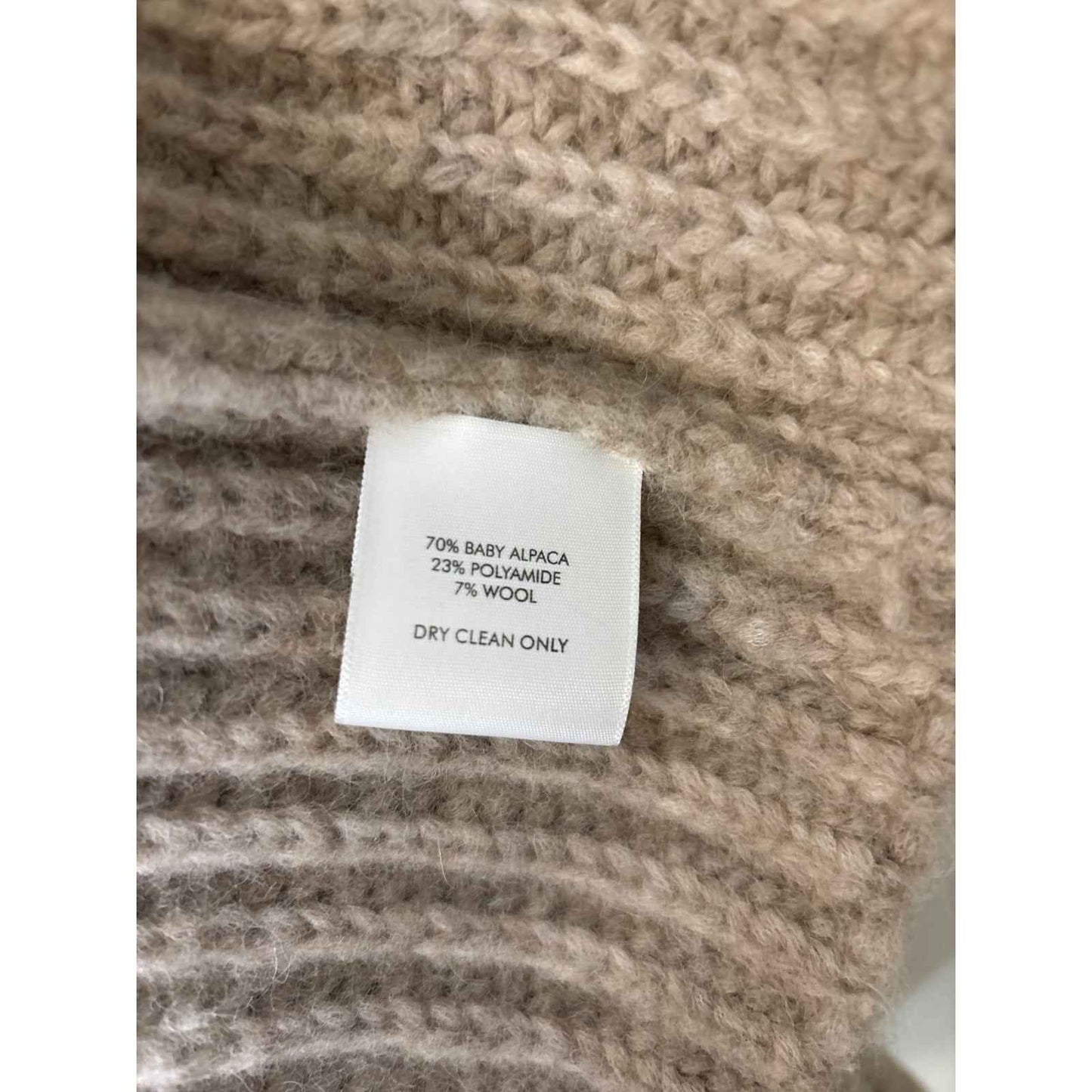 White + Warren Tan Front Pocket Cardigan Sz M