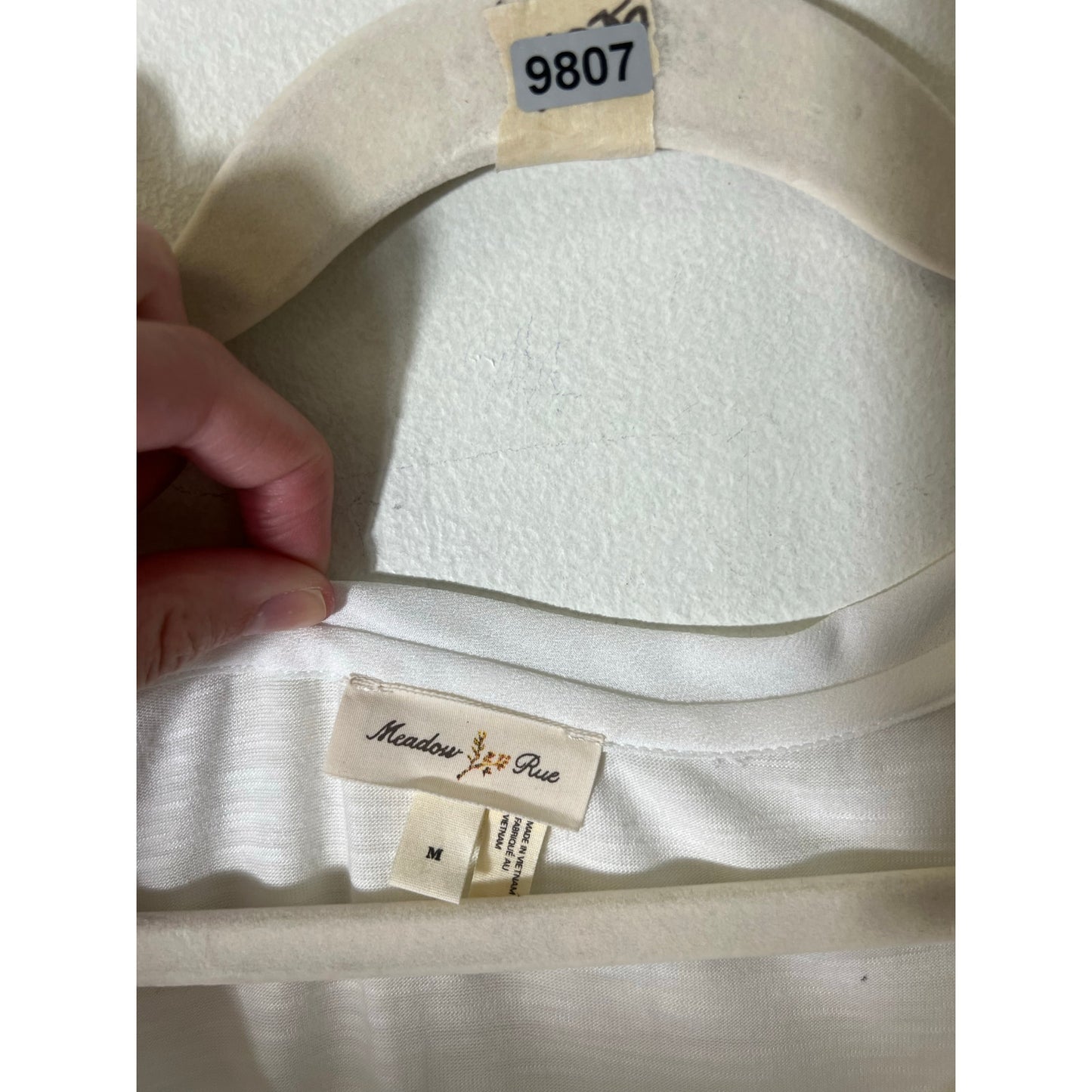Meadow Rue Off White Short Sleeve Sz M