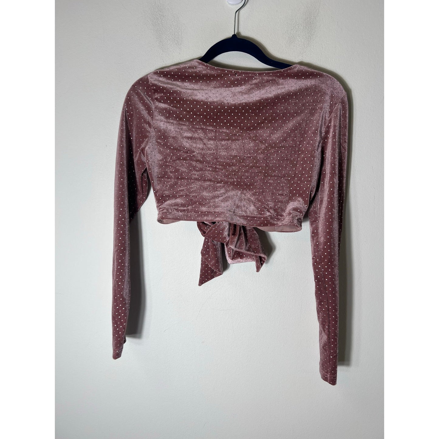 Kaylee Collection Mauve Cropped Top and Pants Set Sz S
