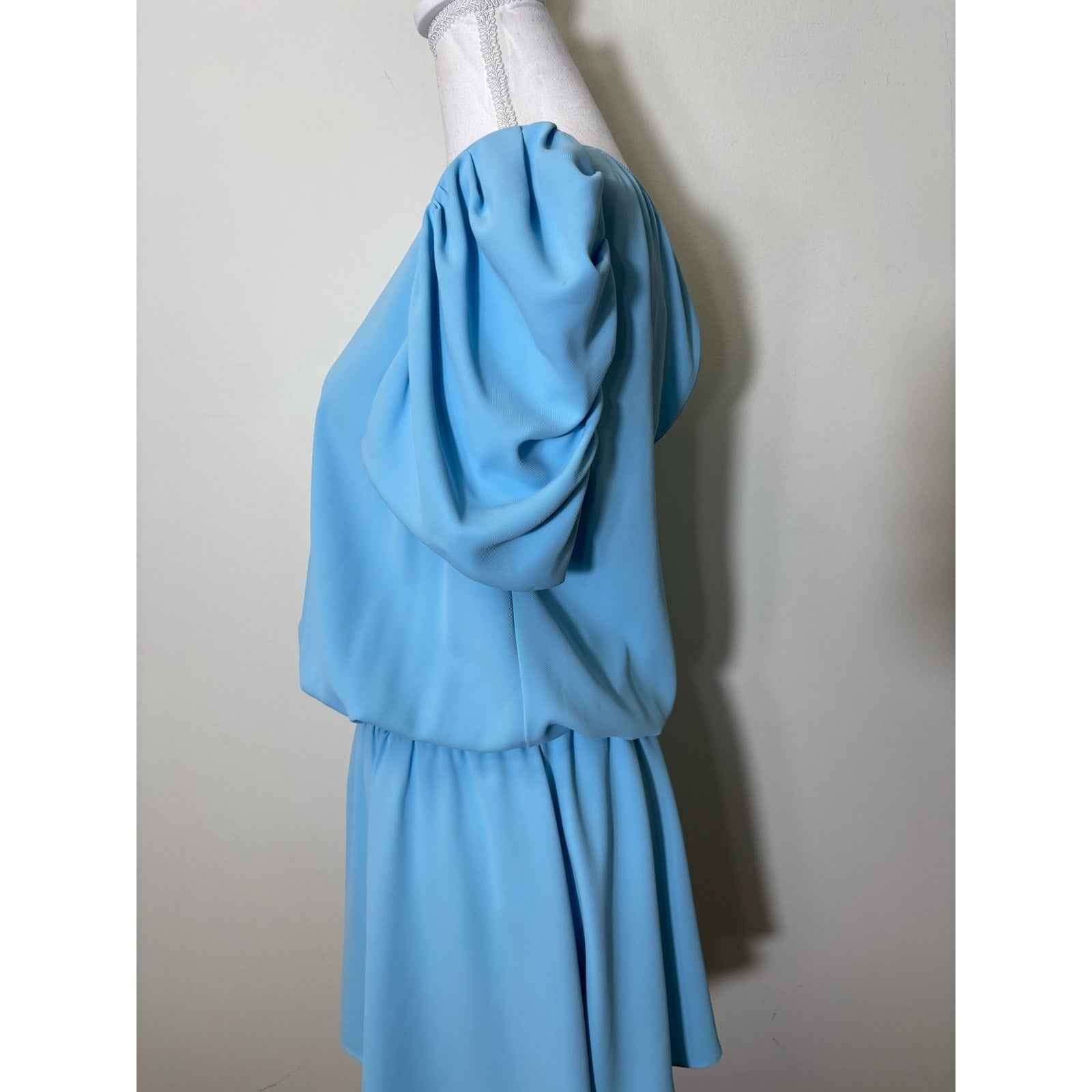 Amanda Uprichard Light Blue Short Sleeve Mini Dress Sz XS
