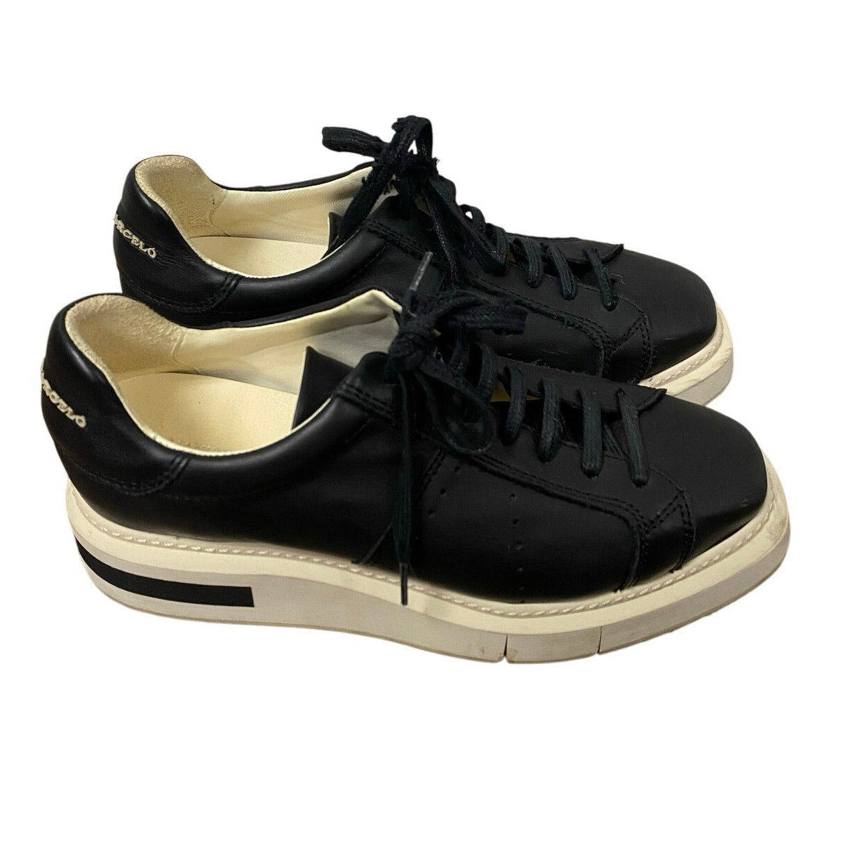 Manuel Barcelo Black Platform Sneakers Sz 40 (9.5)