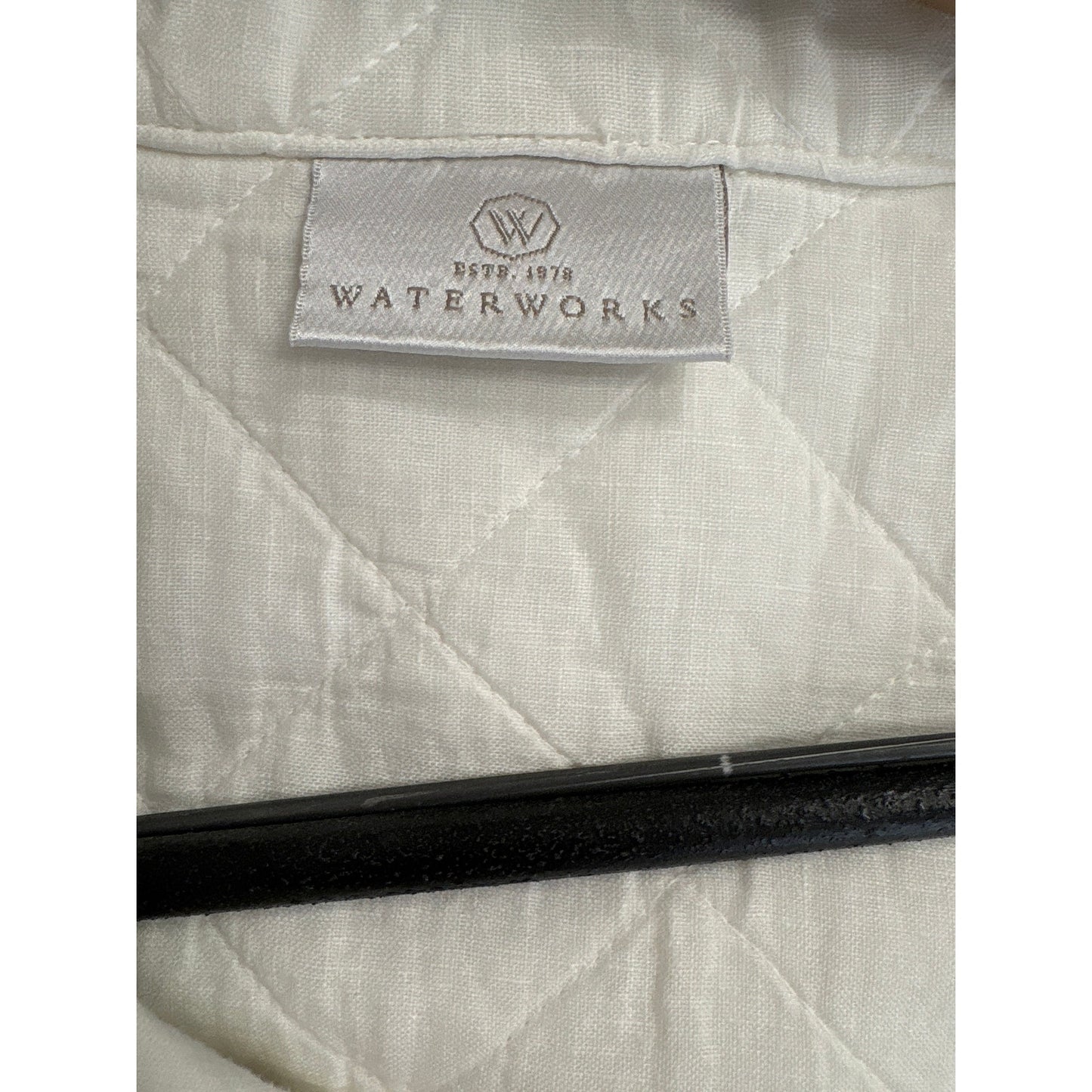 Waterworks White Quilted Short Sleeve Coat Sz L