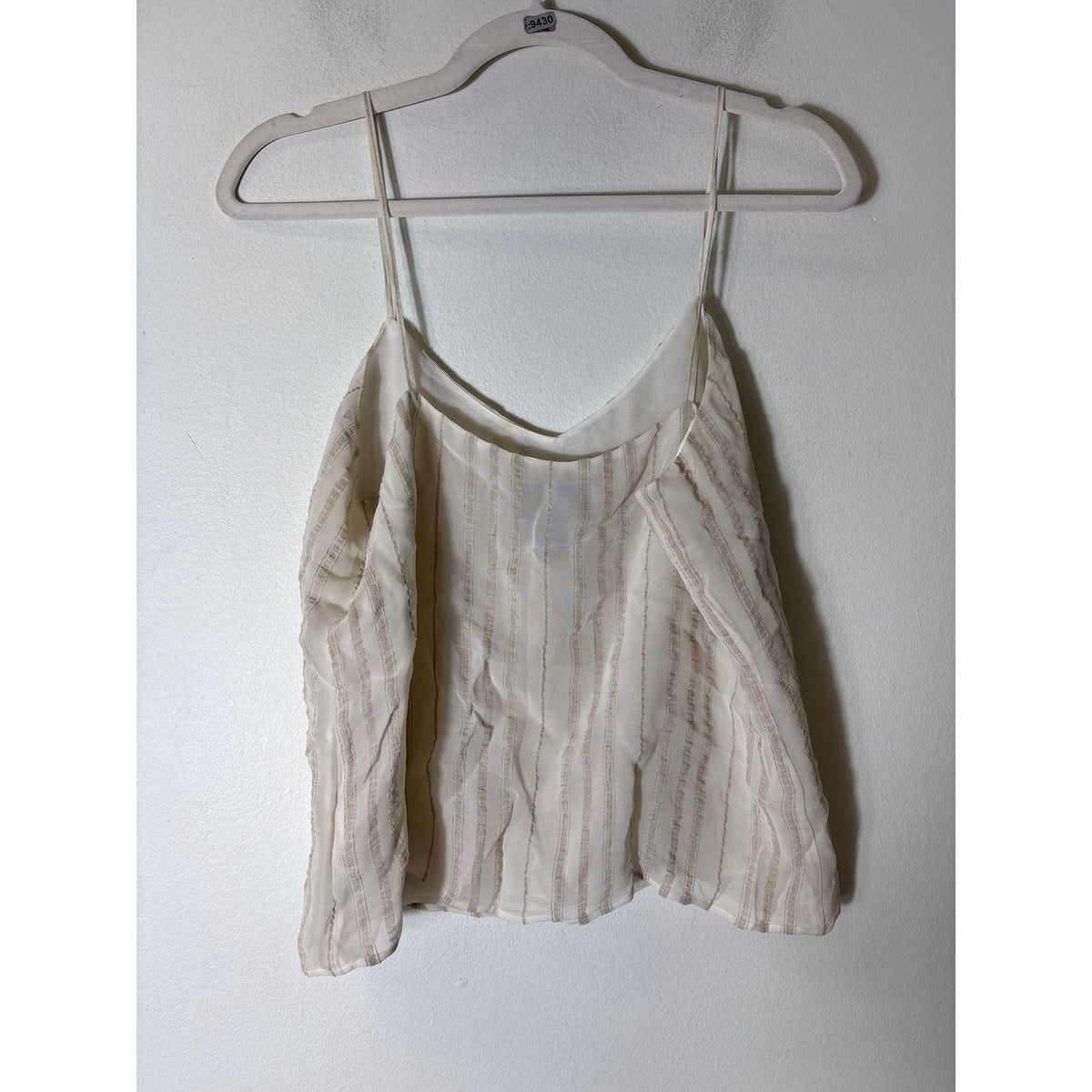 Finity Naturals brown and cream striped tank Sz M