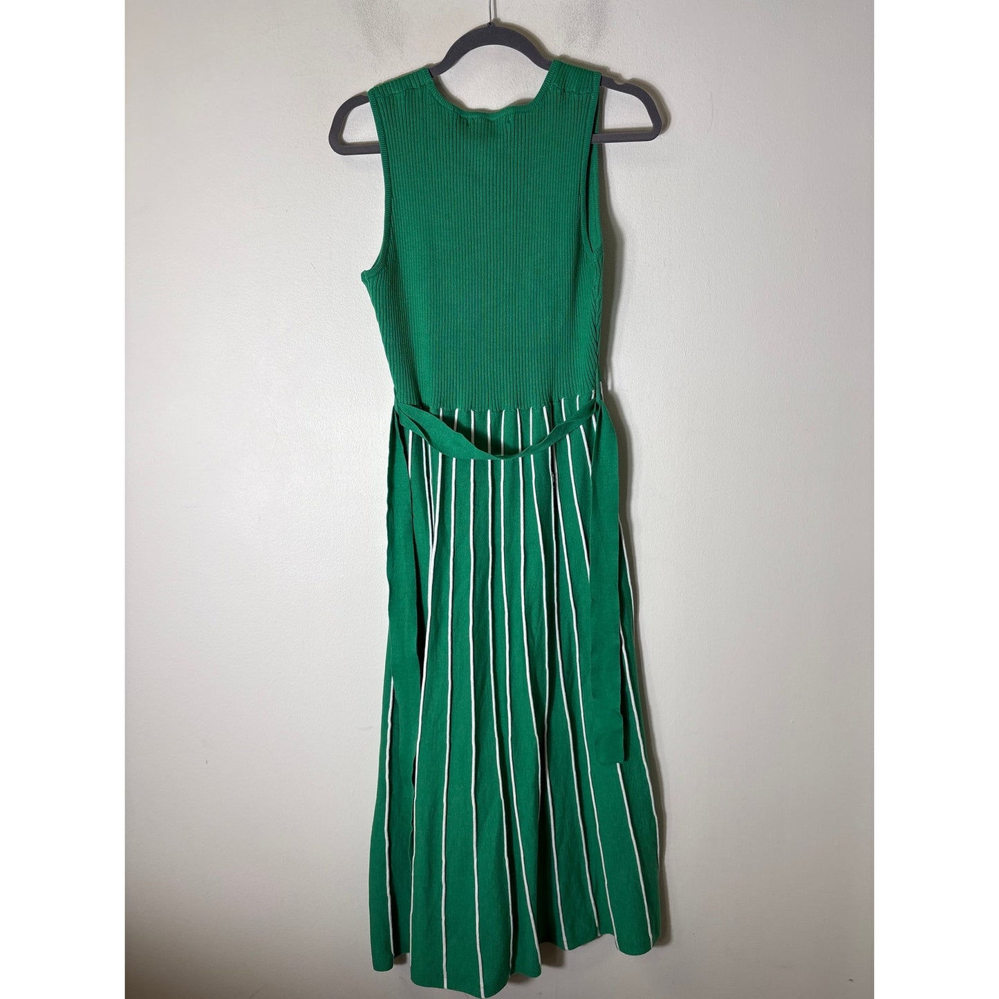 Zesica Green Sleeveless Ribbed Knit Maxi Dress Sz L