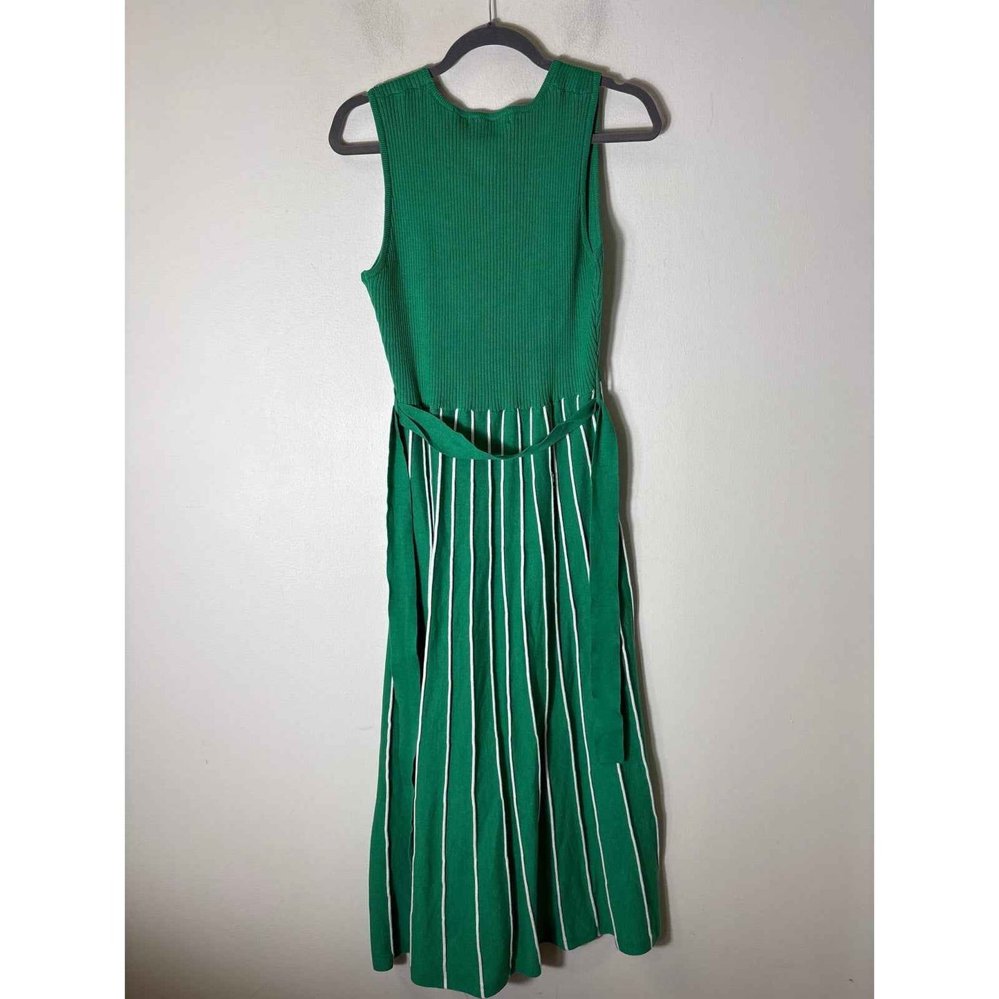 Zesica Green Sleeveless Ribbed Knit Maxi Dress Sz L