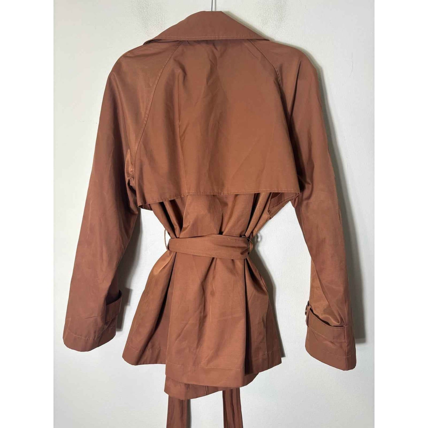 Bernardo Brown Waist Length Trench Jacket Sz L