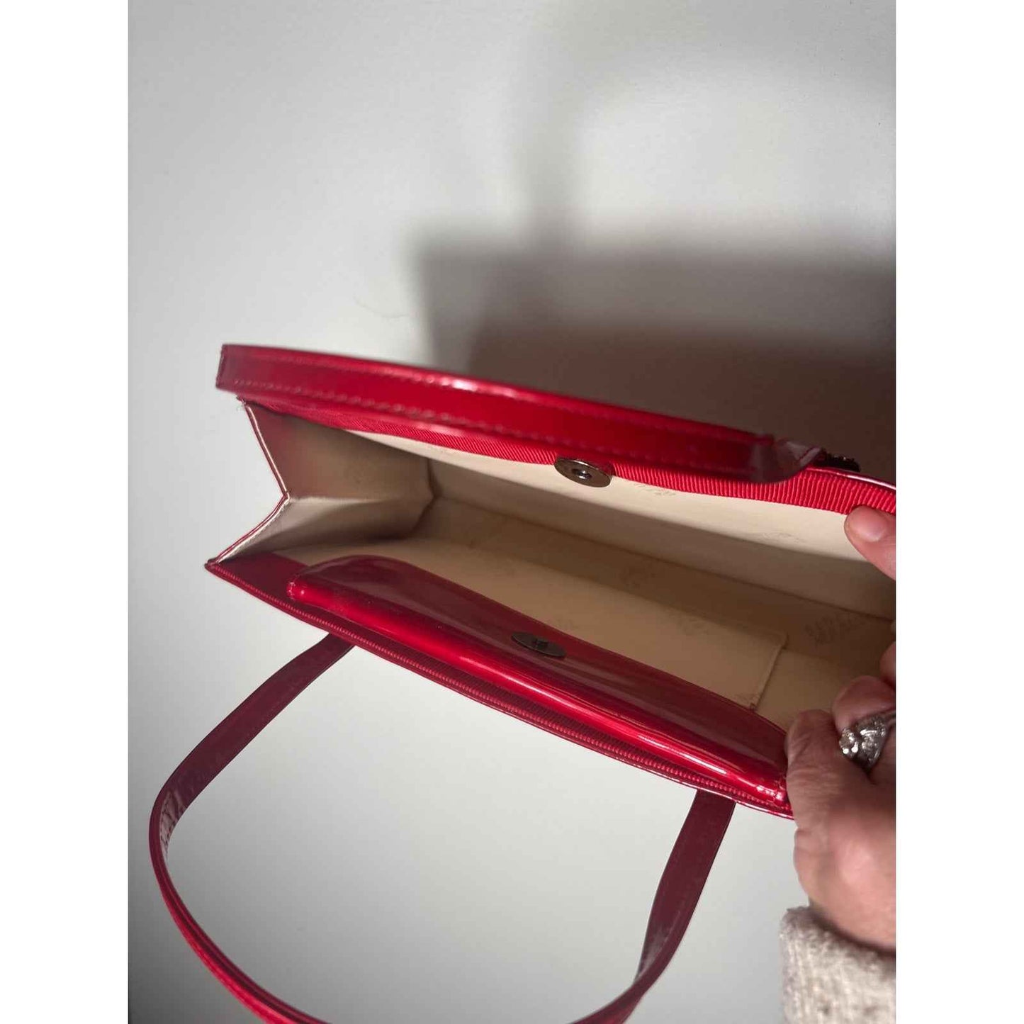 Stuart Weitzman Red Patent Butterfly Mini Handbag