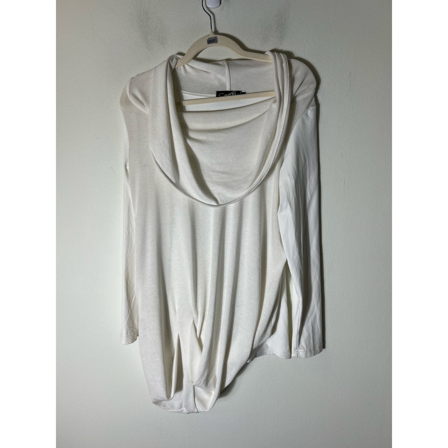 Sympli Cream Cowl Neck Pullover Tunic Sz 10