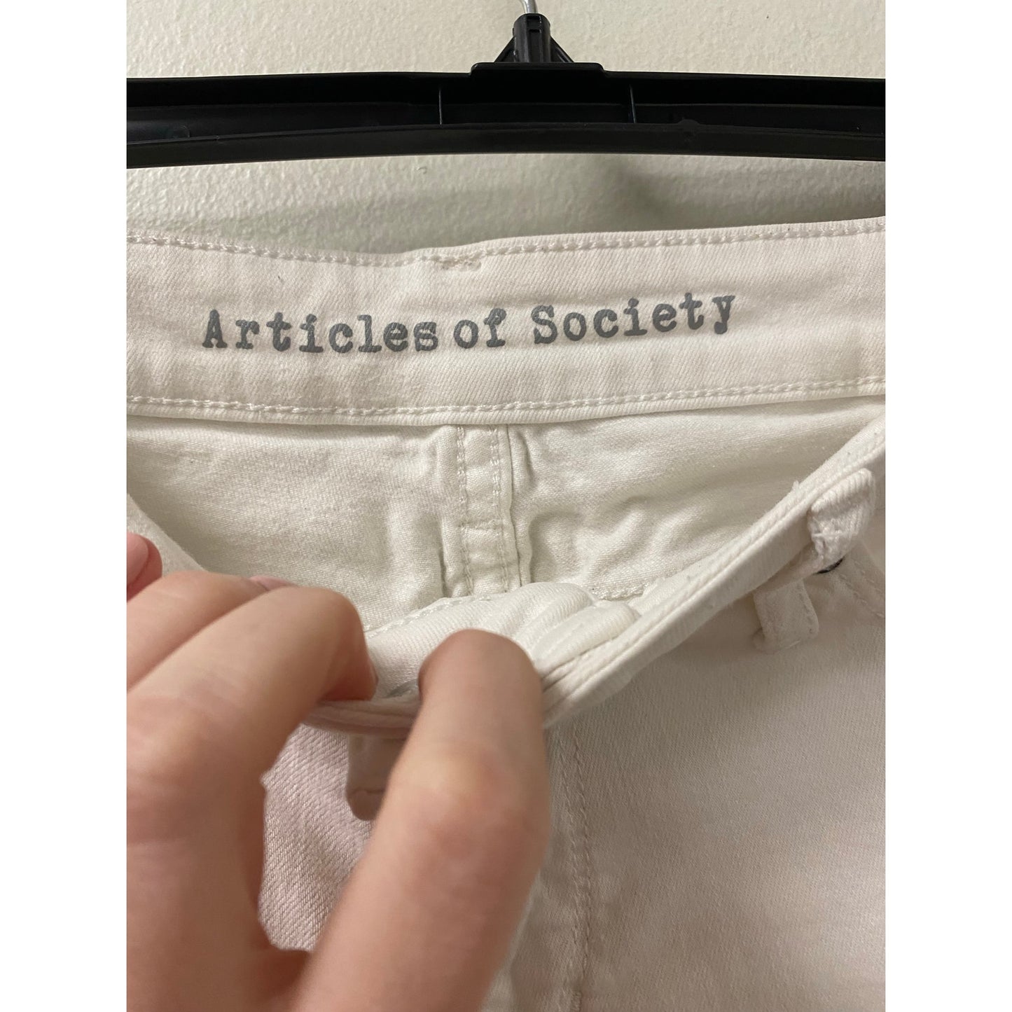 Articles of Society White Distressed Skinny Ankle Jeans Sz 29
