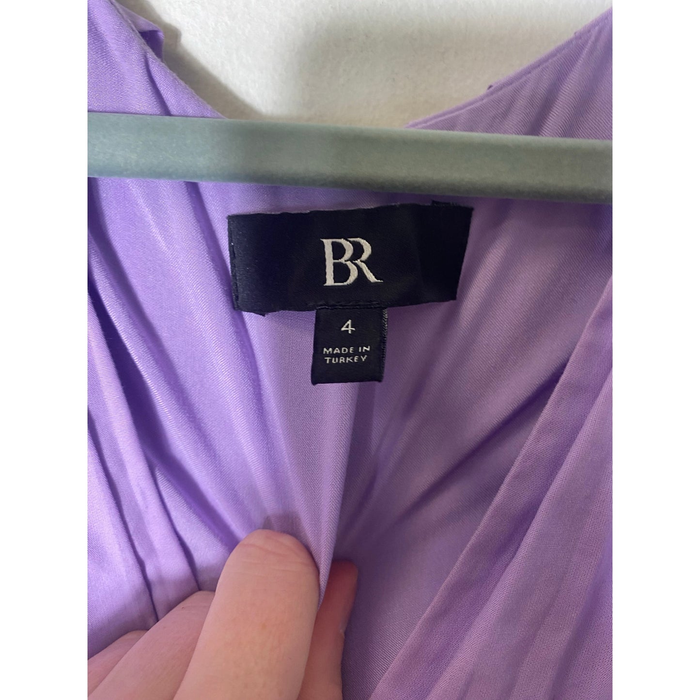 BR Lavender Purple Sleeveless V-Neck A-Line Knee Length Dress Sz 4.