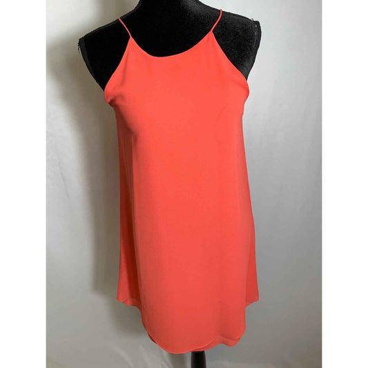 Ya Los Angeles Peach Pink Silk Blend Spaghetti Strap Dress Sz S