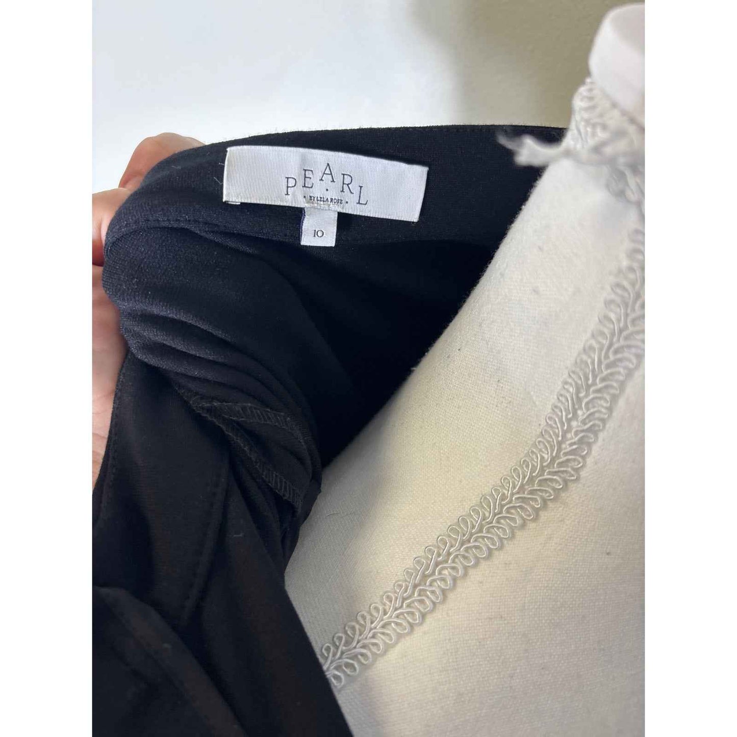 Pearl by Lela Rose Black Sleeveless Button Up Long Dress Sz 10