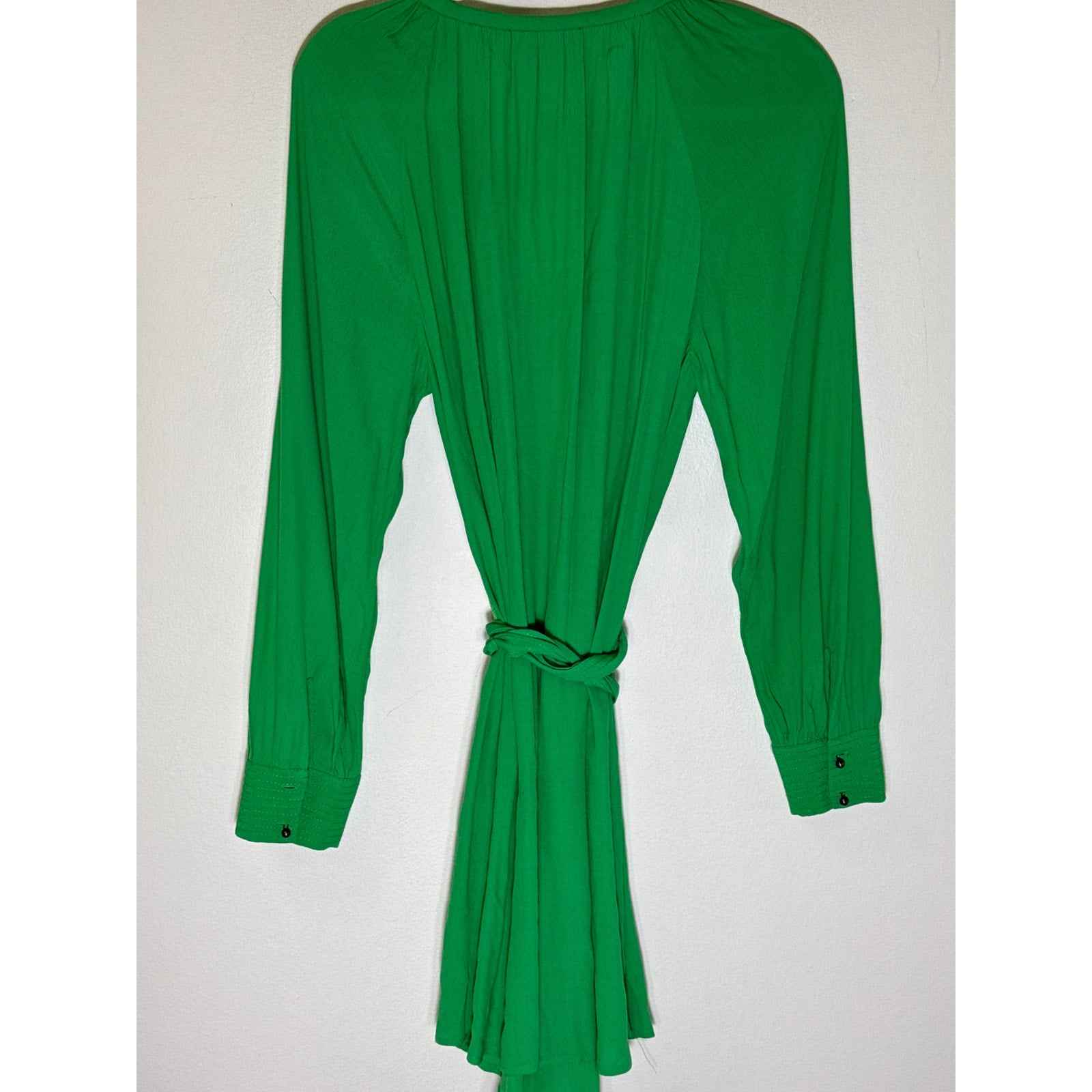 Banana Republic Green Long Sleeve V-Neck Knee Length Dress Sz 6