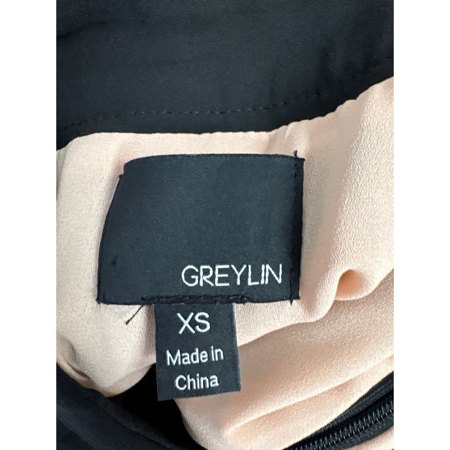 Greylin Black Color Black Pleated Mini Dress Sz XS
