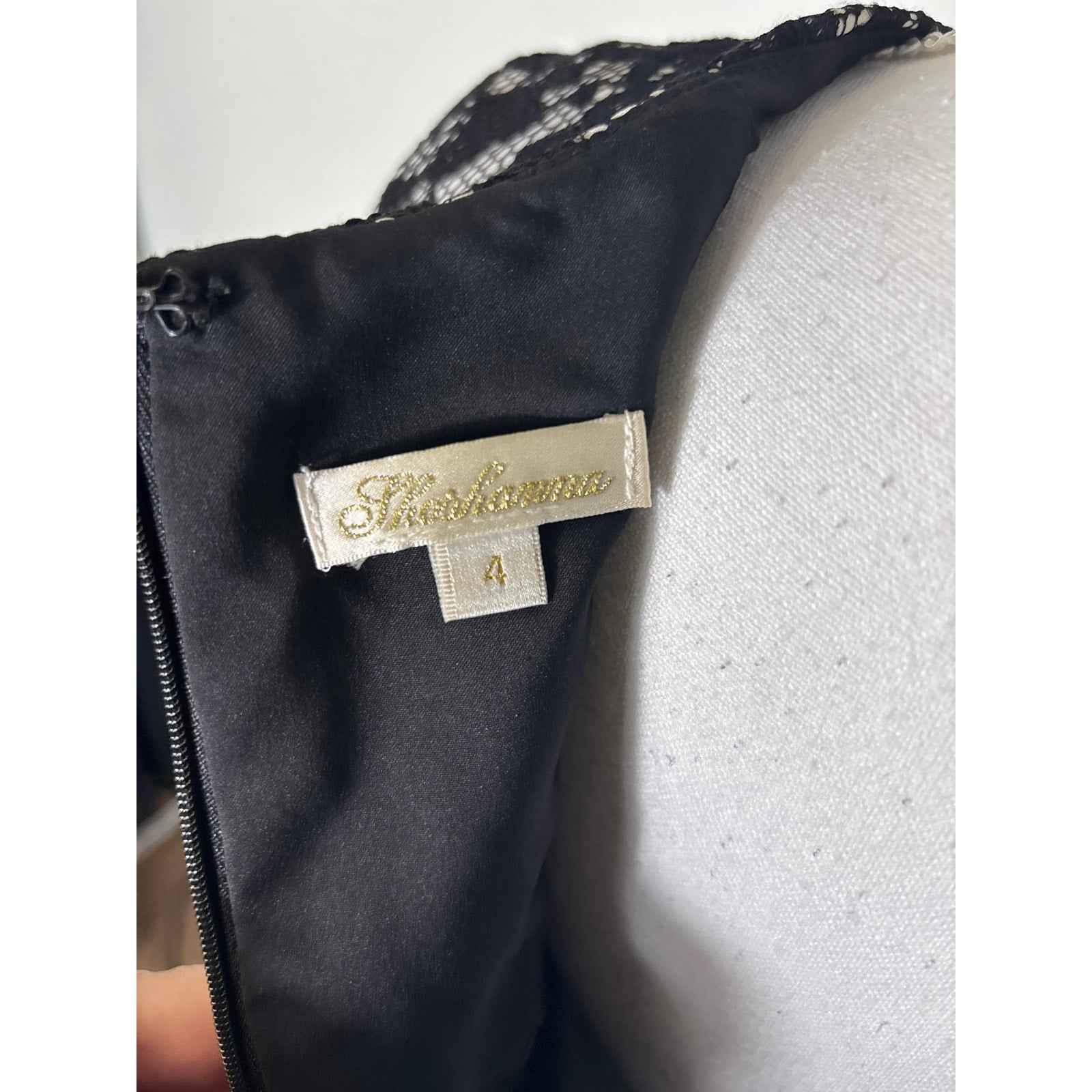 Shoshanna White Black Lace Peplum Knee Length Sleeveless Dress Sz 4