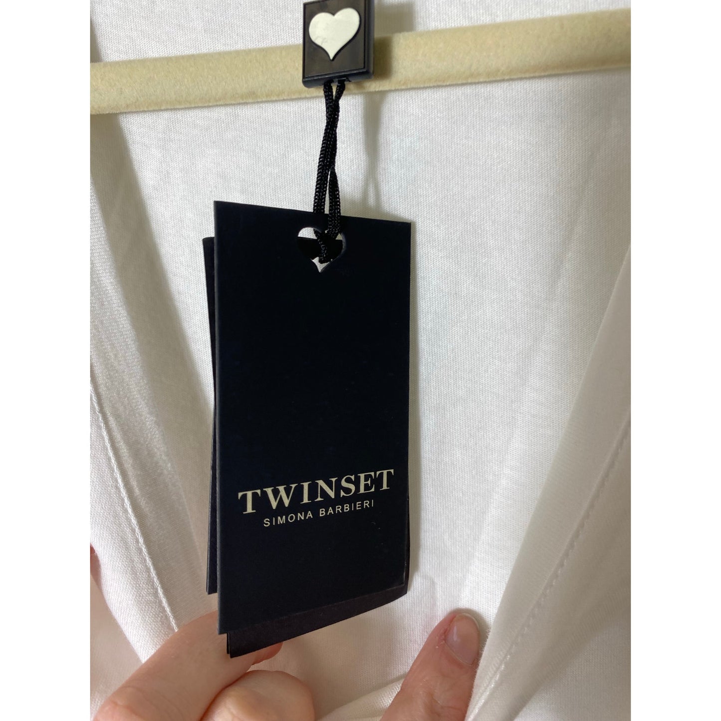 NWT Twinset Simona Barbeiri White Sleeveless Midi Dress Sz S
