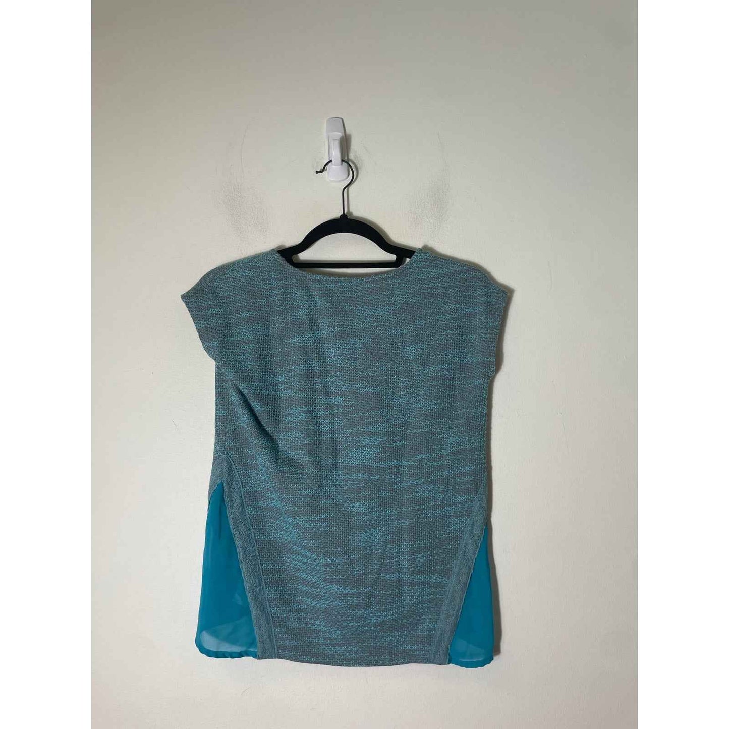 Youth Ella Moss Teal Knit Shift Top Sz 12
