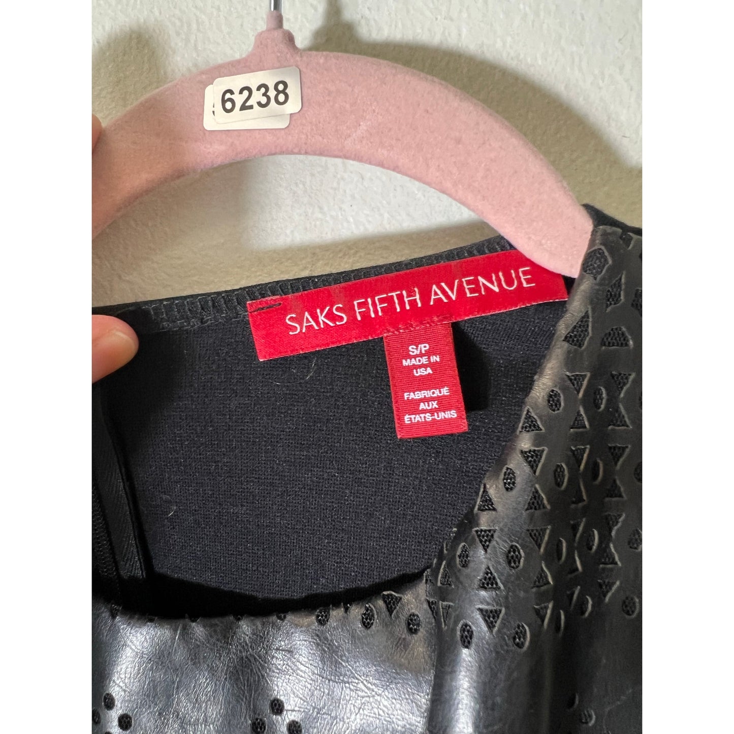 Sax Fifth Avenue Black Sleeveless Knee Length Dress Sz Small