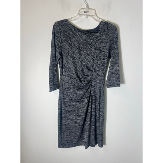 Talbots Petite Gray Long Sleeve Knee Length Dress Sz Sp
