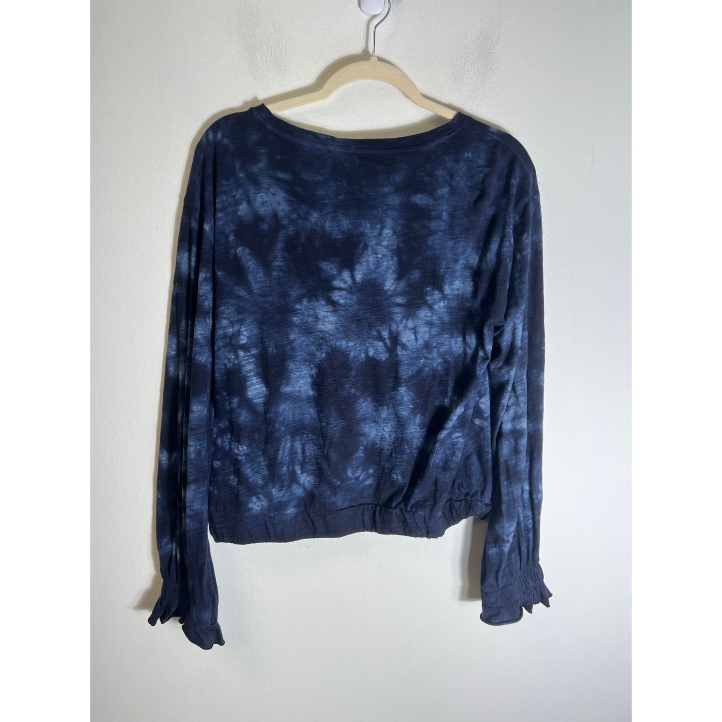 Sanctuary Long SLeeve Blue Tie Dye Tee Sz M