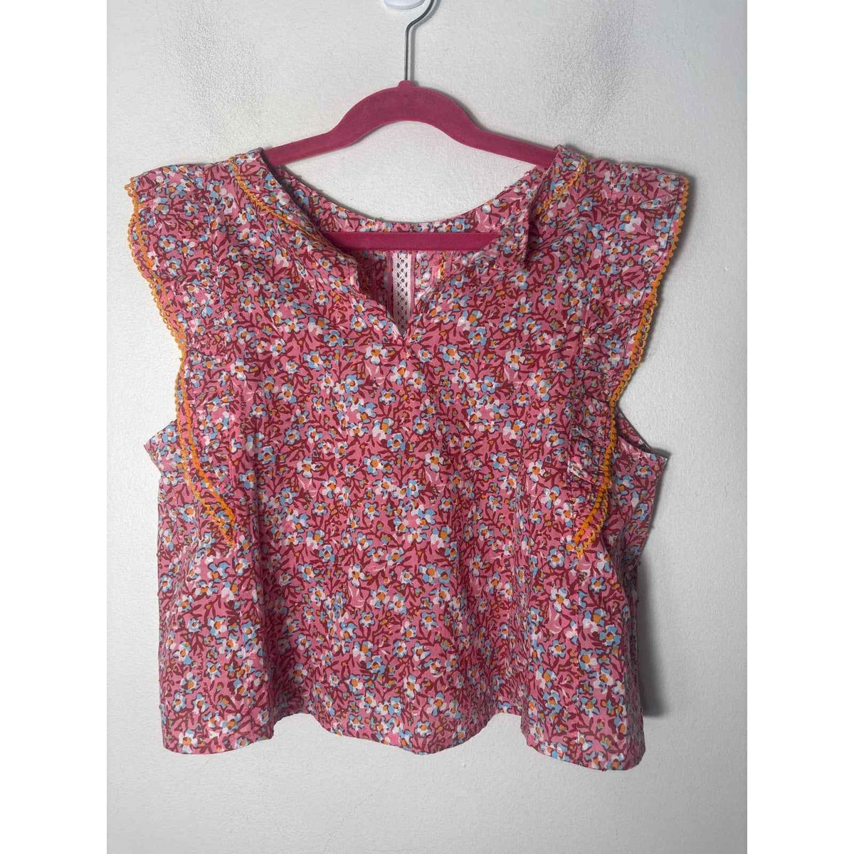 Girls NWT Poupette St. Barth Sleeveless Floral Cotton Top Sz 12