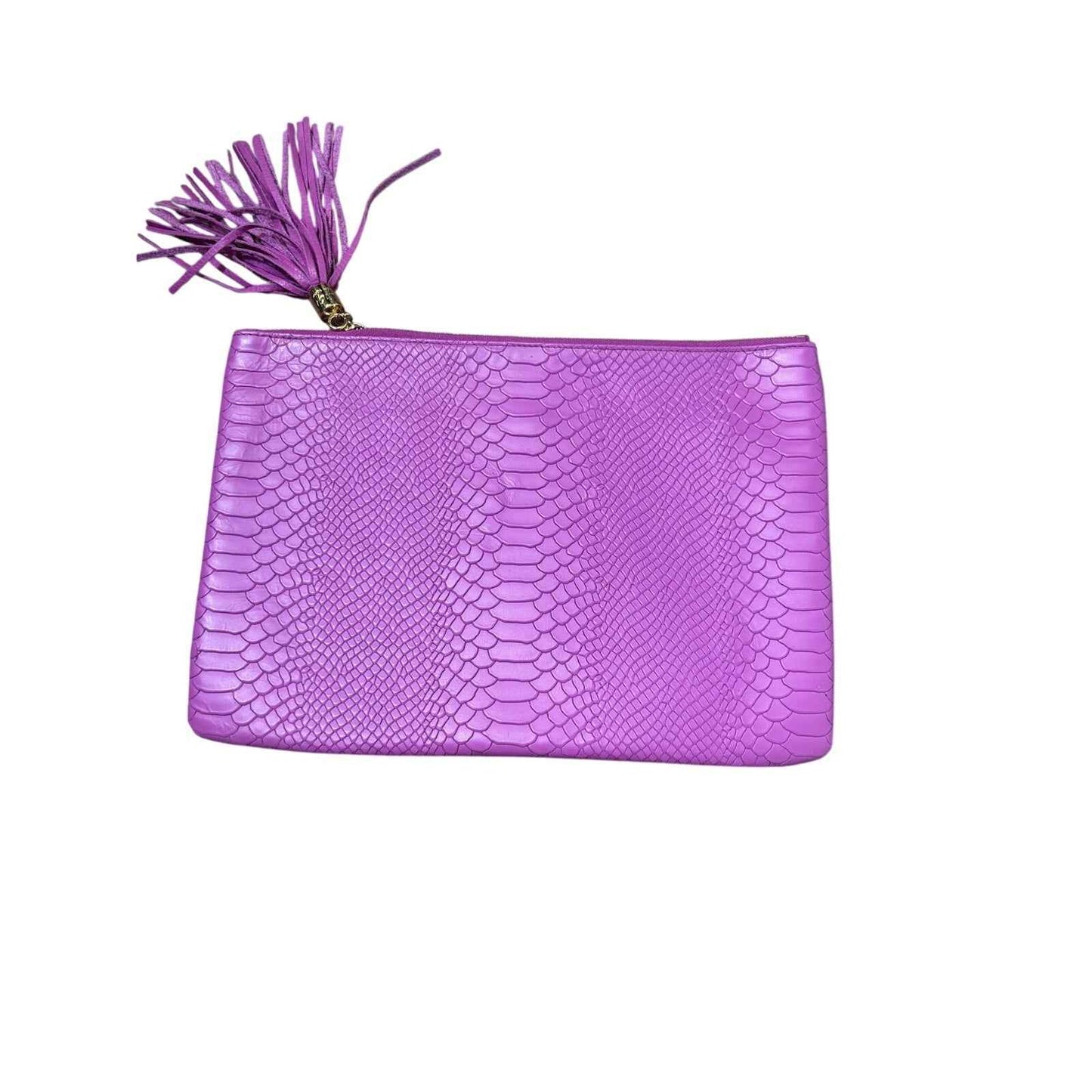 GiGi New York Bright Pink Faux Skin Clutch