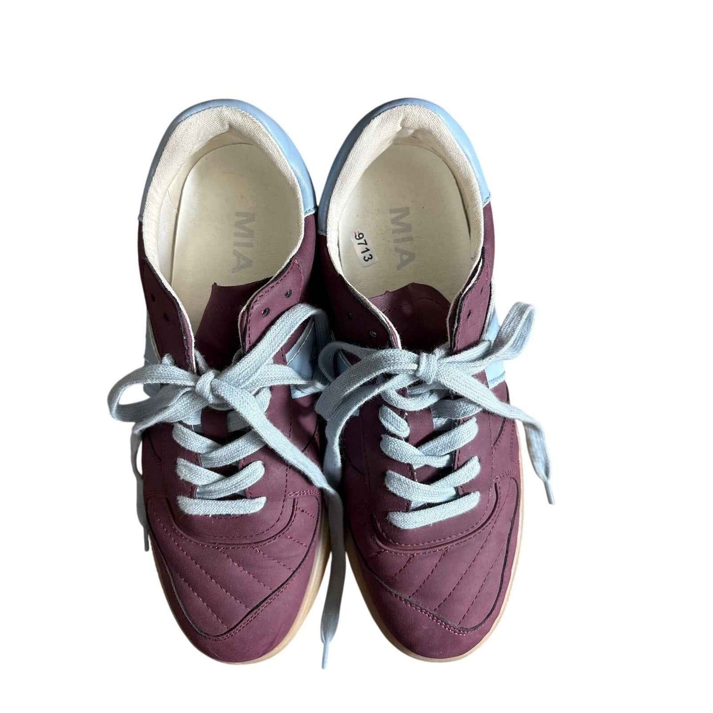 MIA Burgandy and Light Blue Archie Tennis Shoes Sz 9