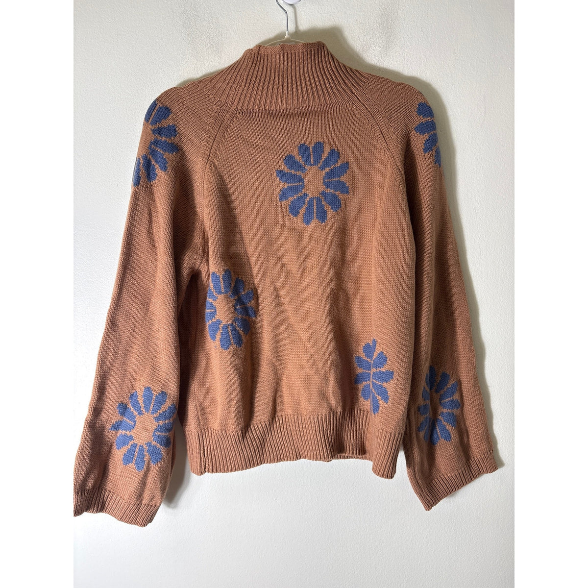 NWT Made With Love Mauve Long Sleeve Knit Mock Neck Sweater sz S