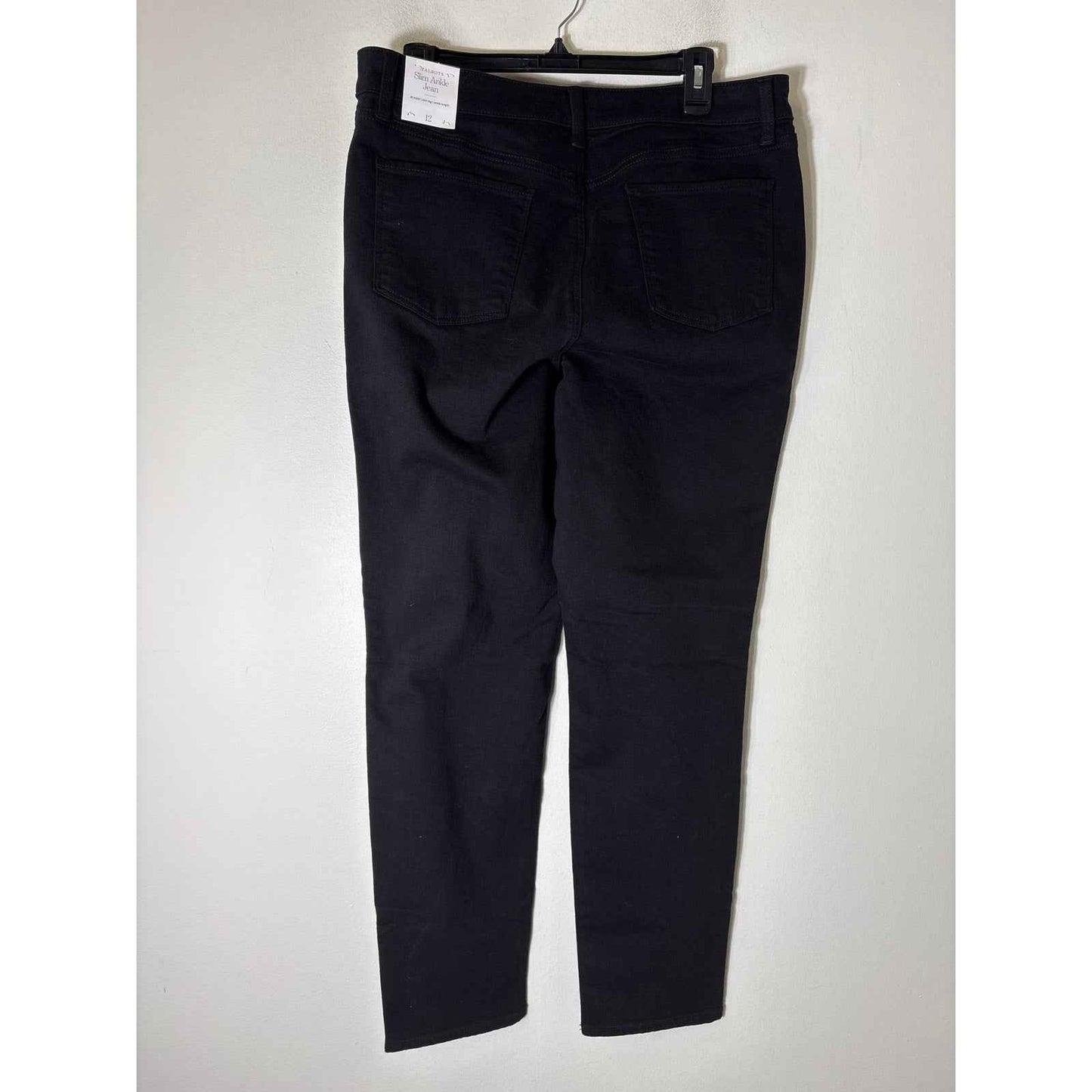 NWT Talbots Black Slim Ankle Jean Sz 12