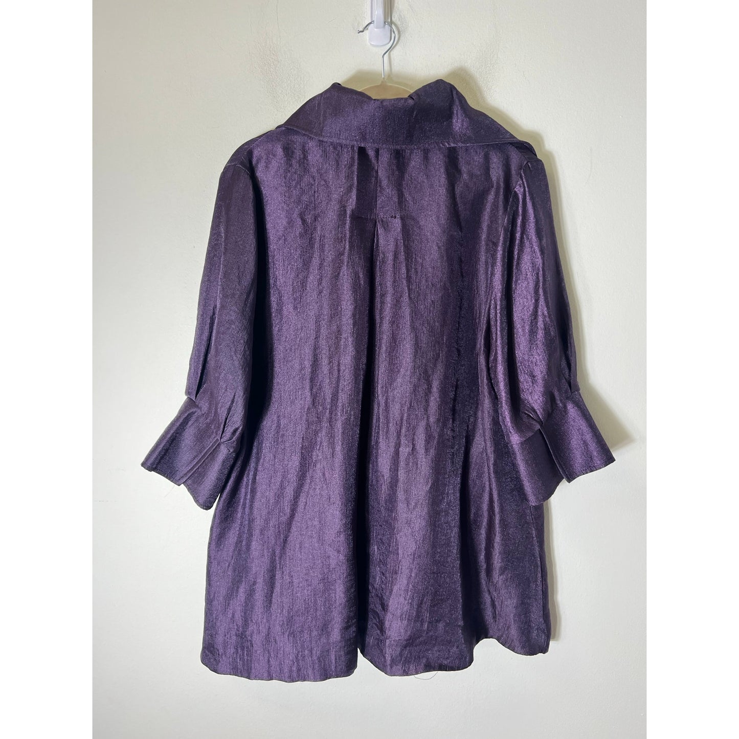 Damee Plum Oversized Collar With Pockets Dressy Jackets Sz L