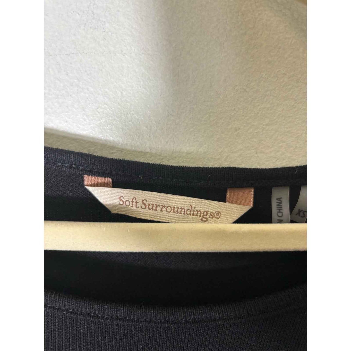 Soft Surroundings Black Velvet Pant and Top Set Sz S