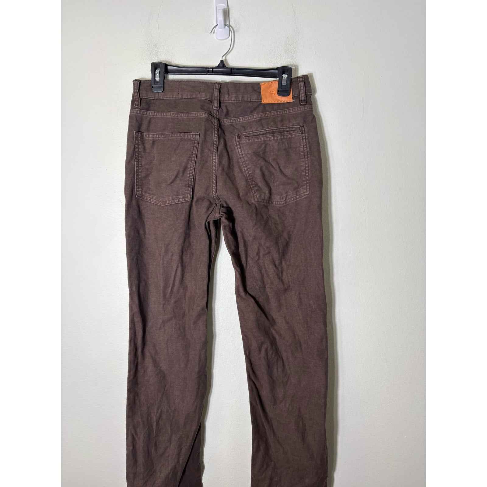 Men's Billy Reid "slim fit"Brown Soft Cotton Denim Style Pants W30x32L