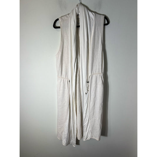 Saturday Sunday Cream Knit Maxi Sweater Vest Sz L