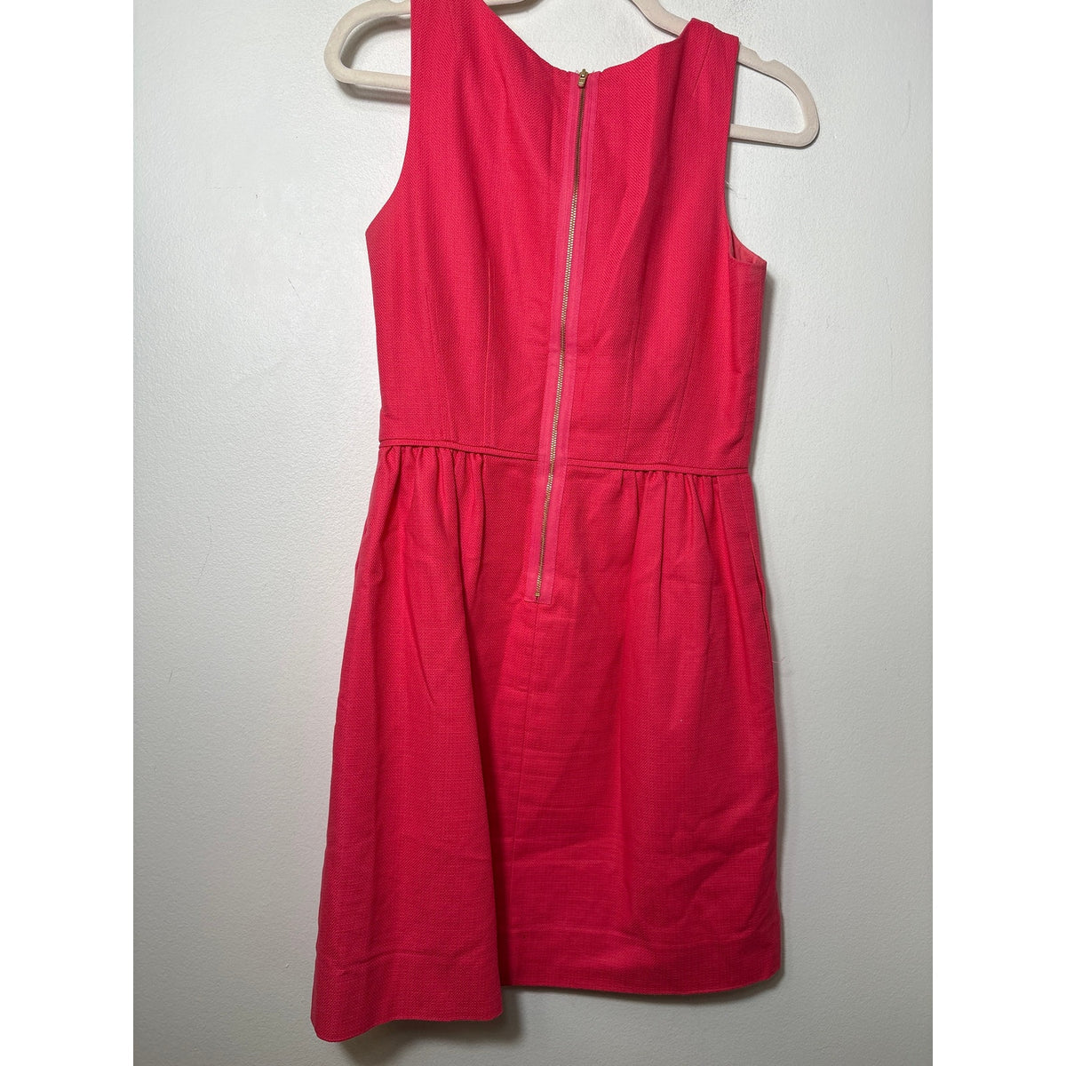 J. Crew Pink Sleeveless Knee Length Cotton Dress Sz 2