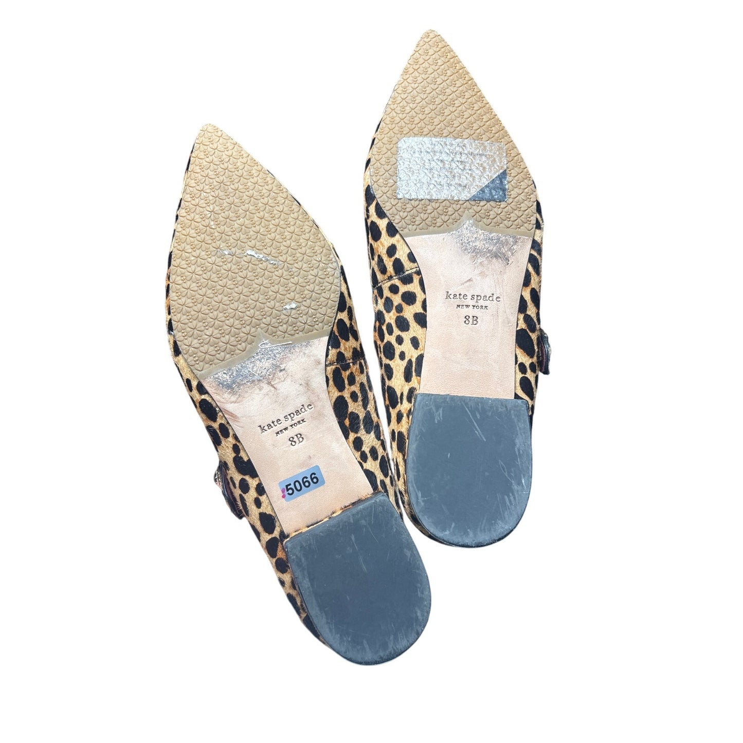 Kate Space Cheetah Print Animal Fur Flat sz 8